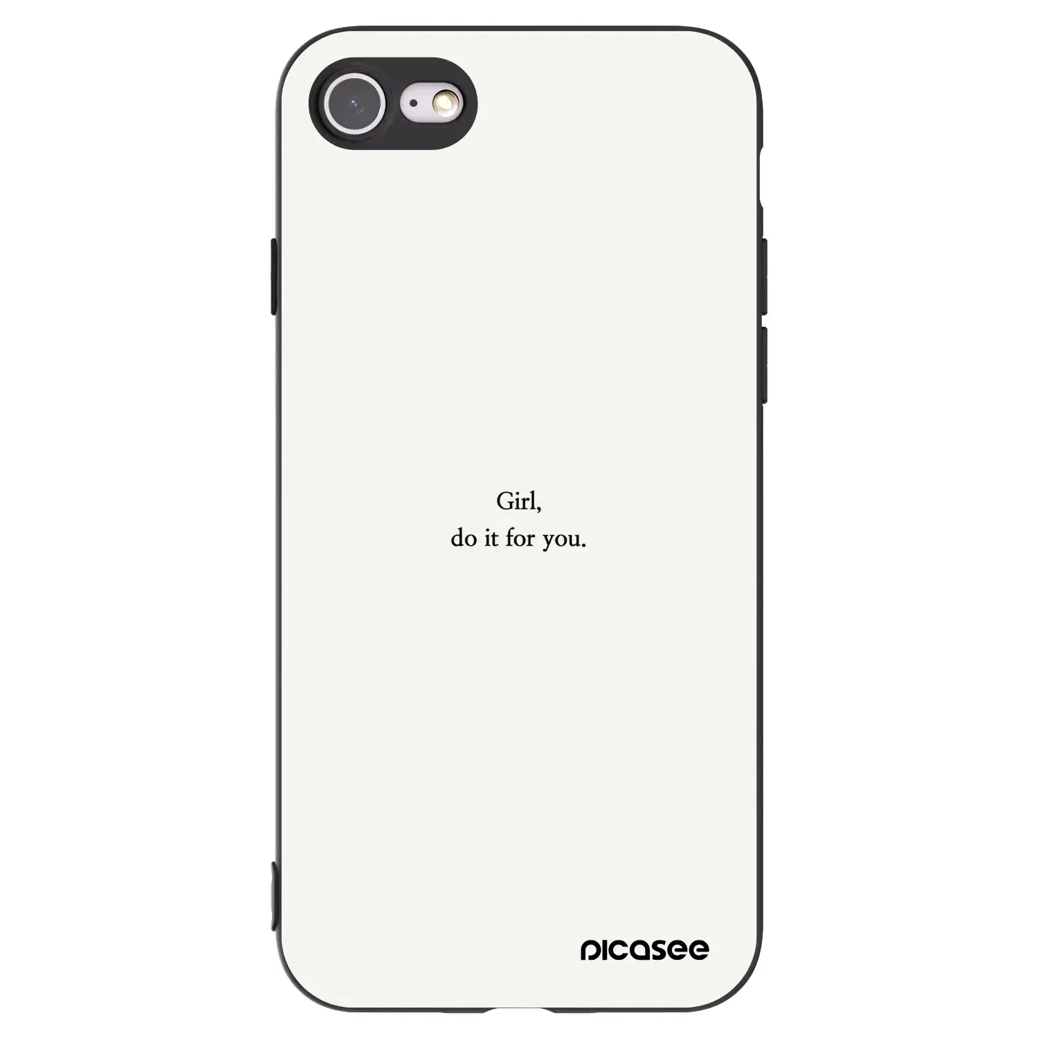 Silikonový černý obal pro Apple iPhone SE 2022 - Girl, do it for you