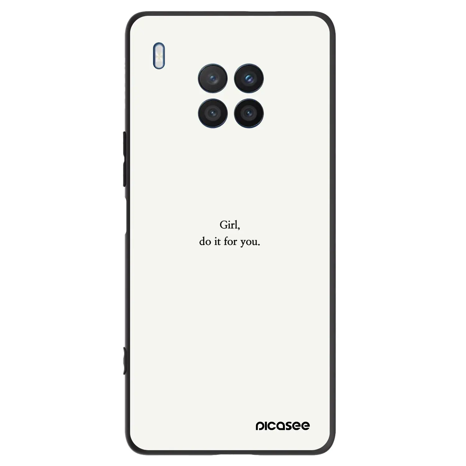 Silikonový černý obal pro Honor 50 Lite - Girl, do it for you