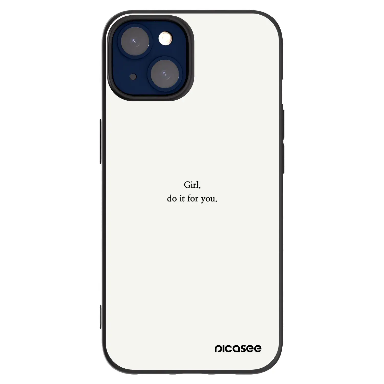 Silikonový černý obal pro Apple iPhone 14 - Girl, do it for you