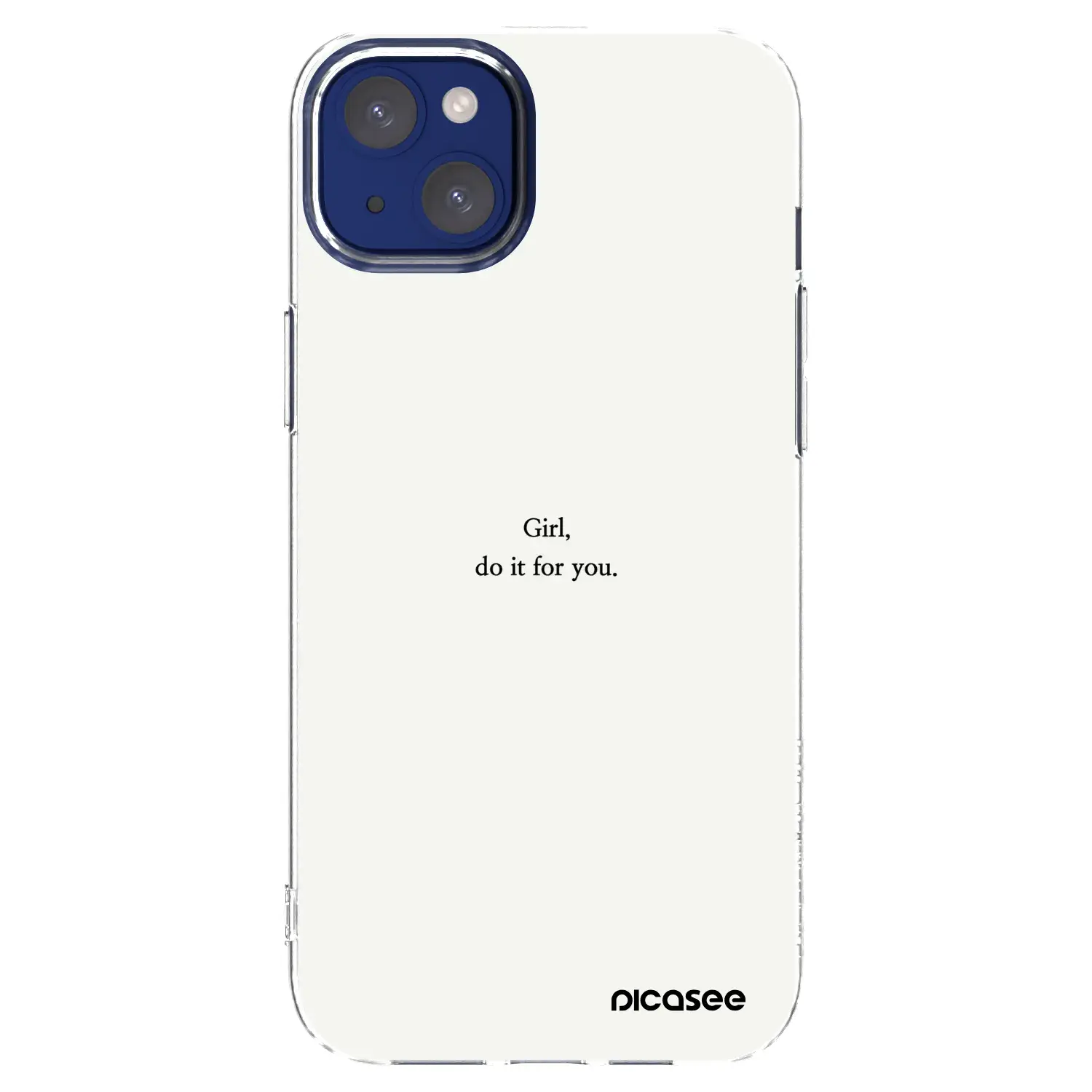 Silikonový průhledný obal pro Apple iPhone 14 Plus - Girl, do it for you