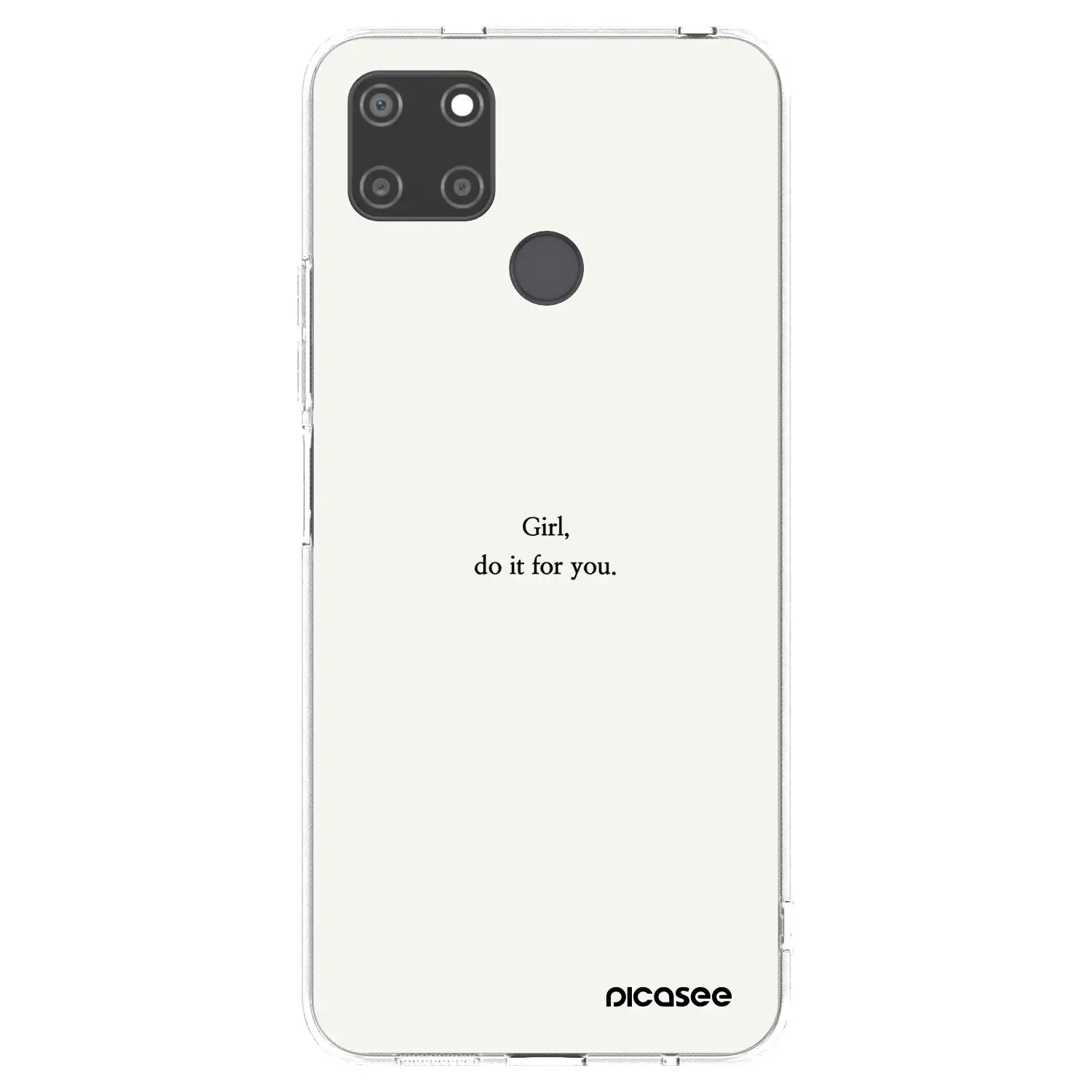Silikonový průhledný obal pro Realme C21Y - Girl, do it for you