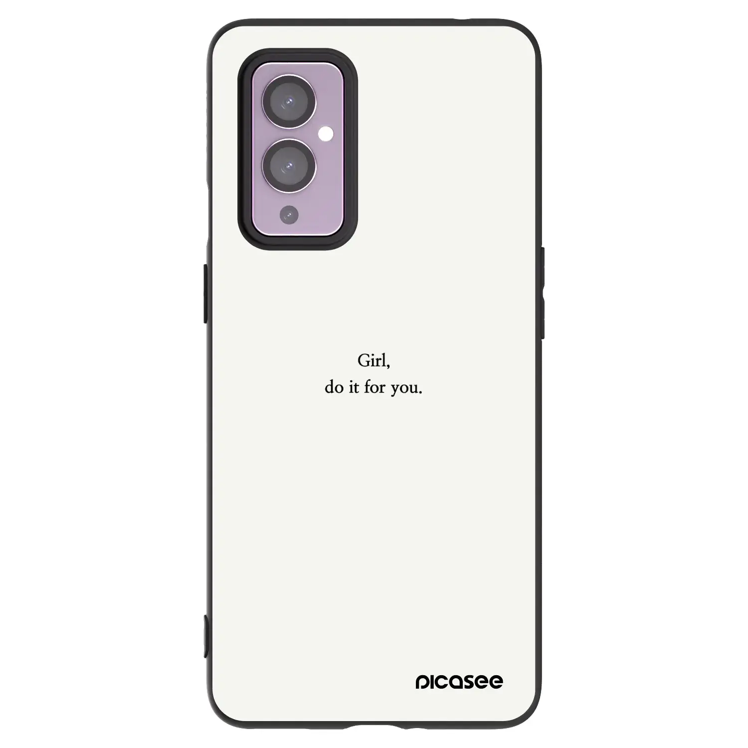 Silikonový černý obal pro OnePlus 9 - Girl, do it for you