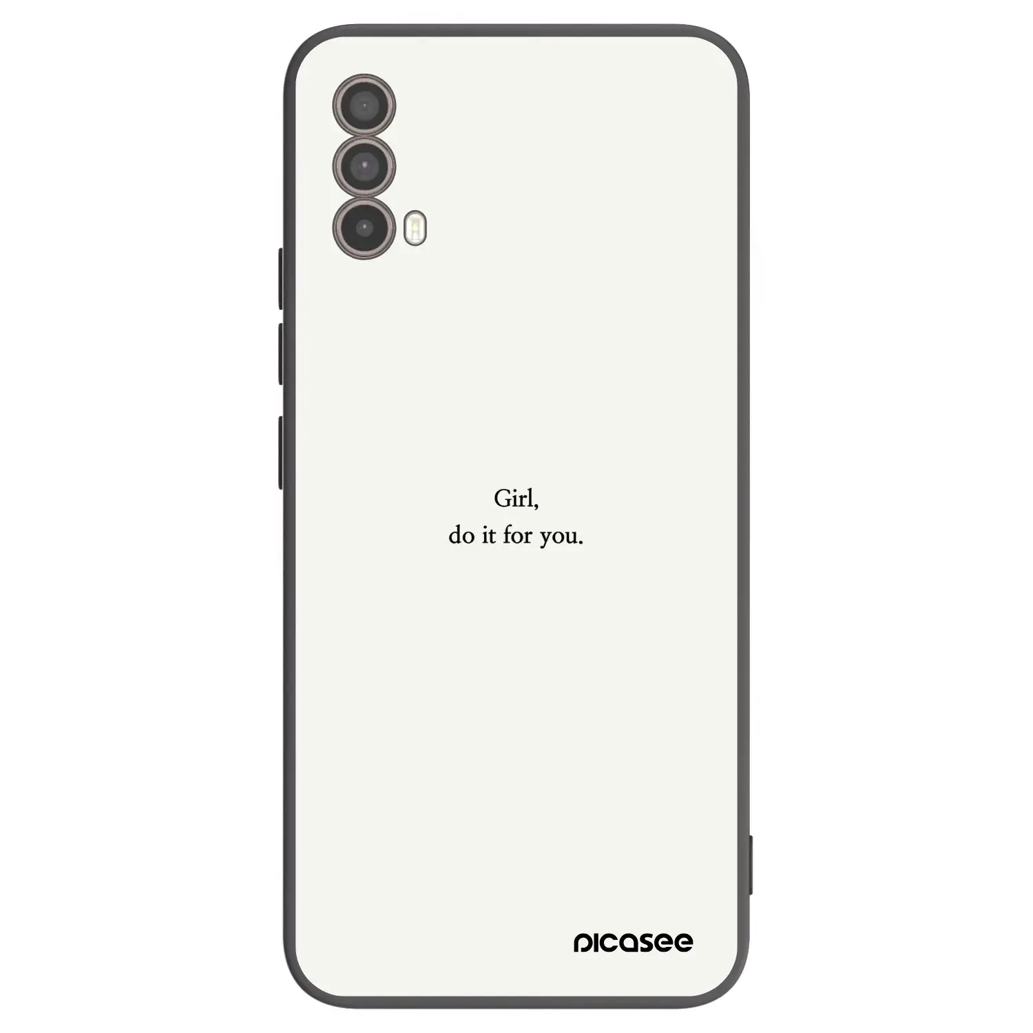Silikonový černý obal pro Motorola Moto E40 - Girl, do it for you