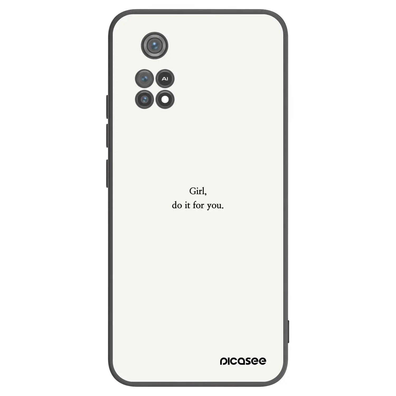 Silikonový černý obal pro Xiaomi Poco M4 Pro - Girl, do it for you