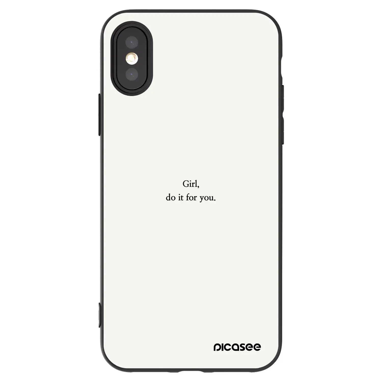 Silikonový černý obal pro Apple iPhone X/XS - Girl, do it for you