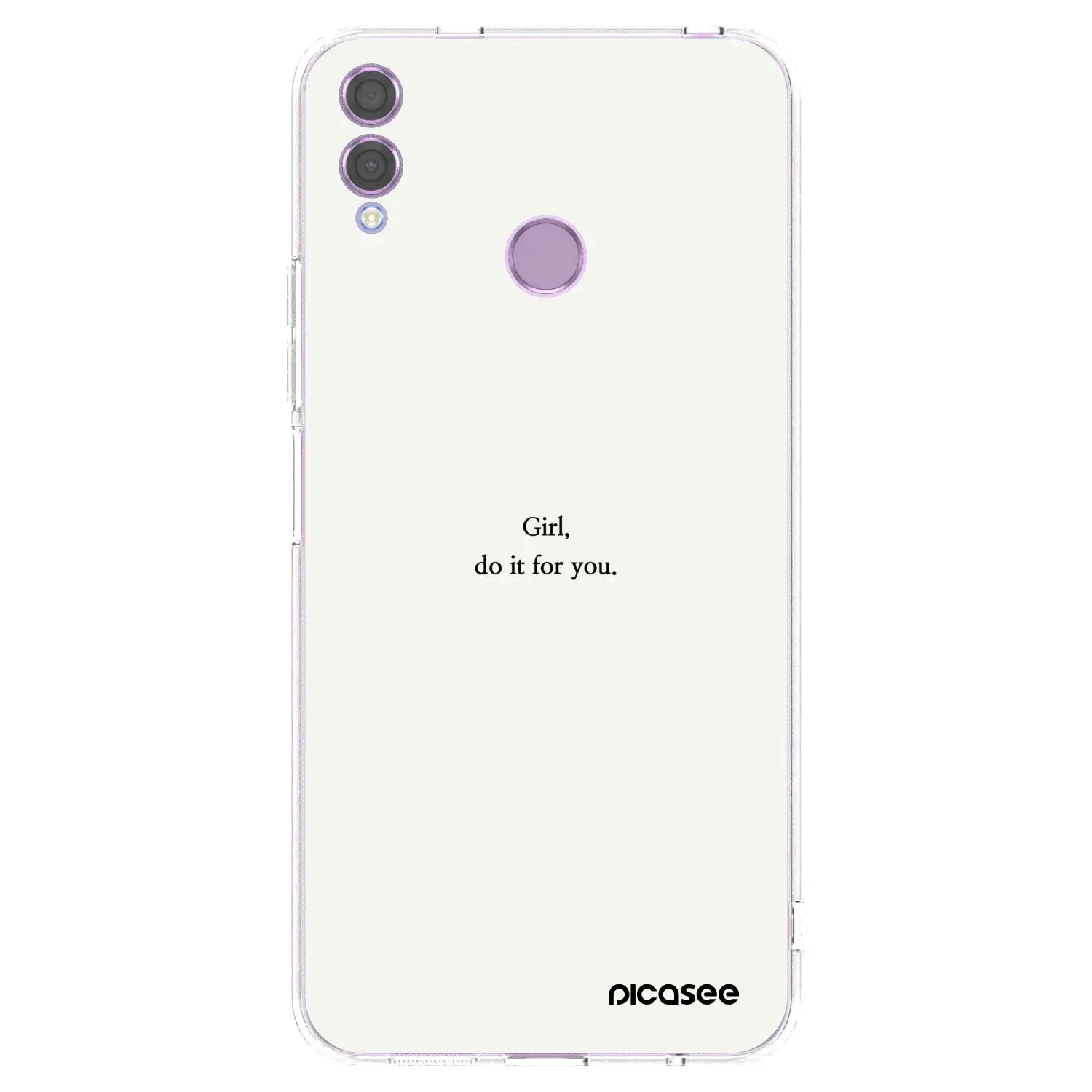 Silikonový průhledný obal pro Honor 8X - Girl, do it for you