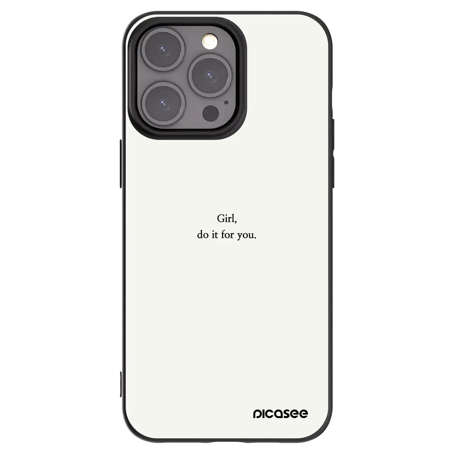Silikonový černý obal pro Apple iPhone 15 Pro Max - Girl, do it for you