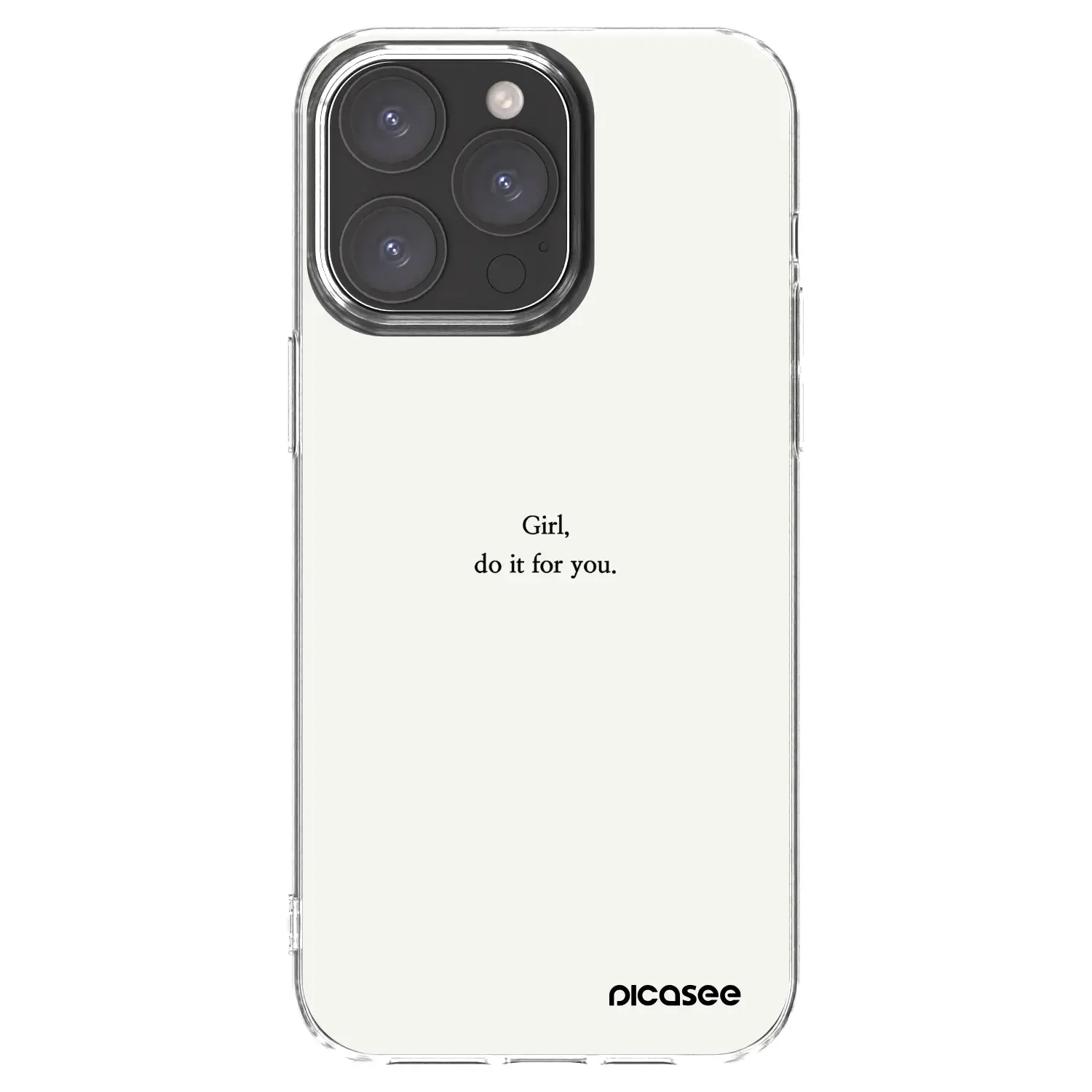 Silikonový průhledný obal pro Apple iPhone 15 Pro Max - Girl, do it for you