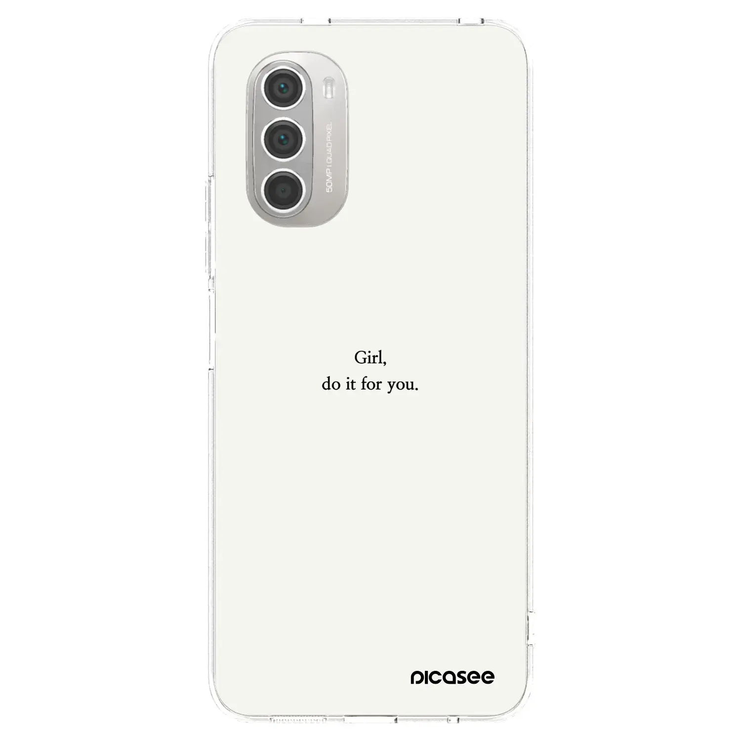 Silikonový průhledný obal pro Motorola Moto G51 - Girl, do it for you