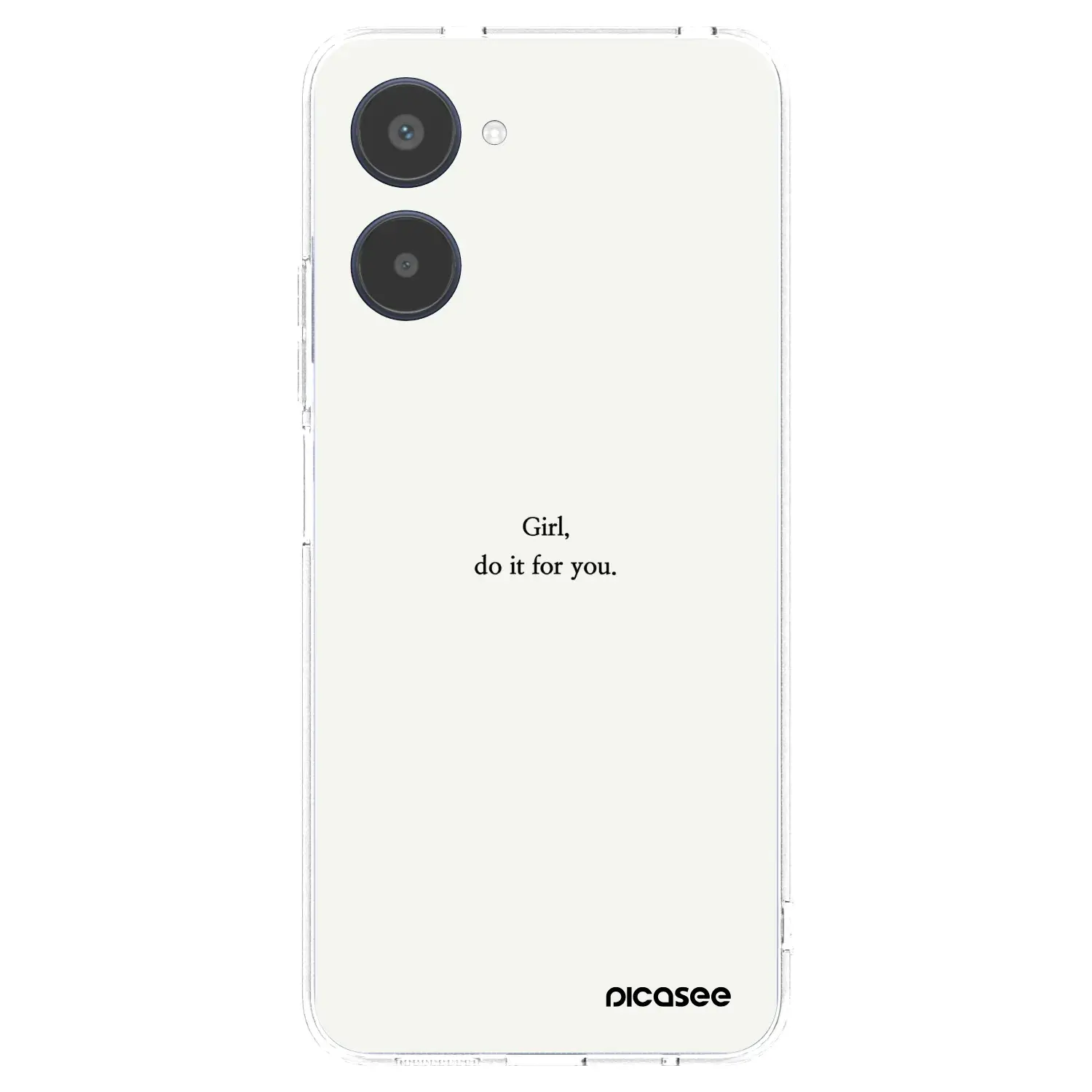 Silikonový průhledný obal pro Realme 10 4G - Girl, do it for you