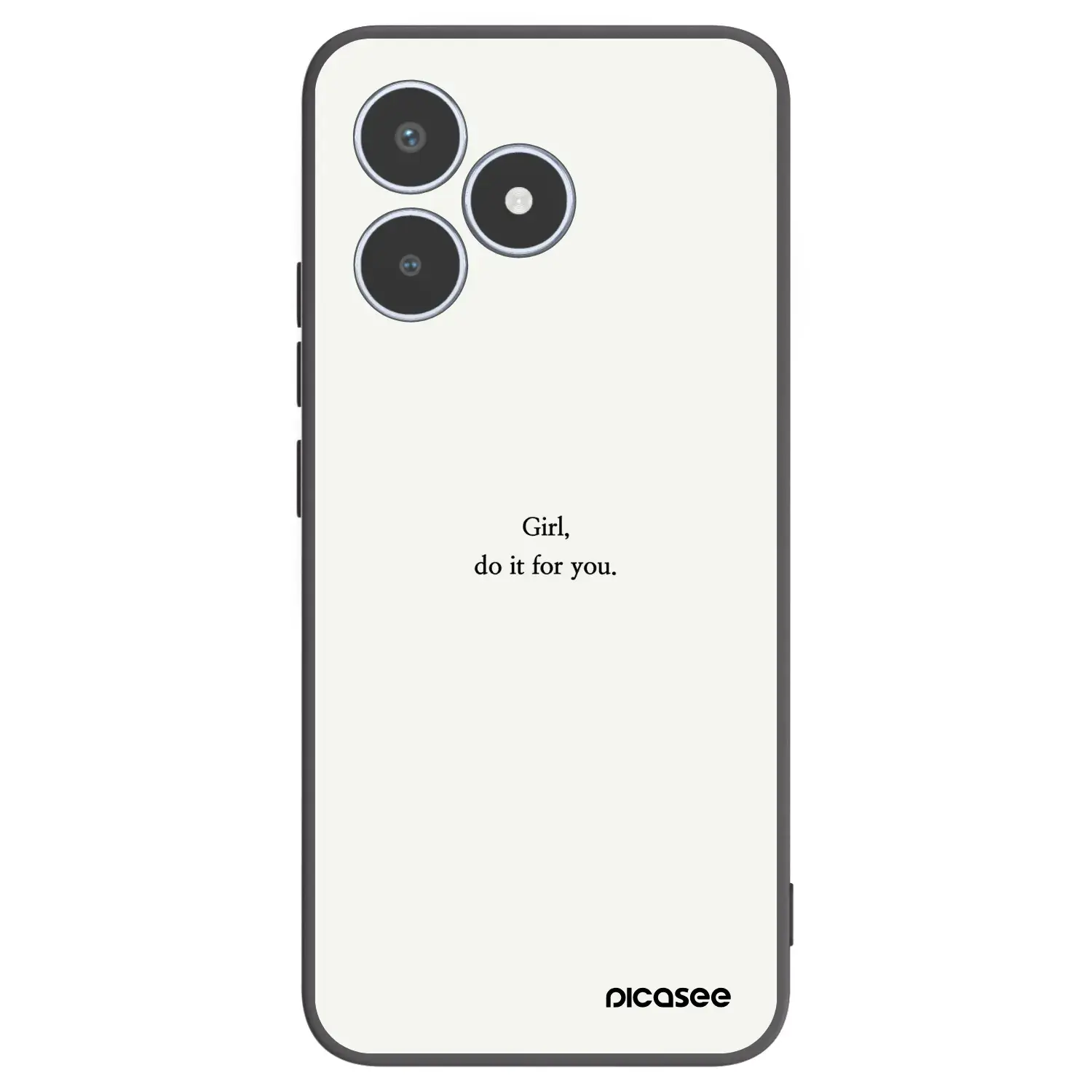 Silikonový černý obal pro Realme C53 - Girl, do it for you