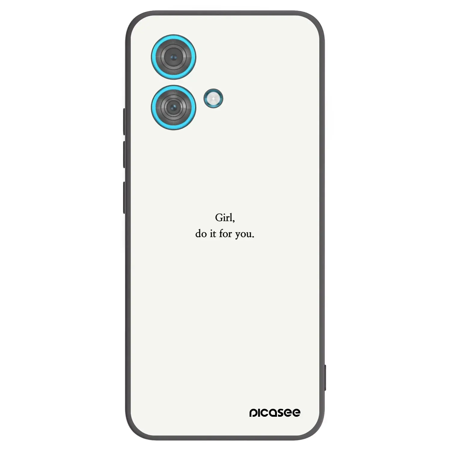 Silikonový černý obal pro Motorola Edge 40 Neo - Girl, do it for you