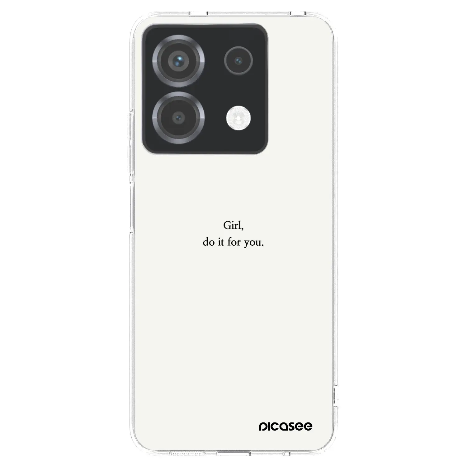 Silikonový průhledný obal pro Xiaomi Poco X6 - Girl, do it for you