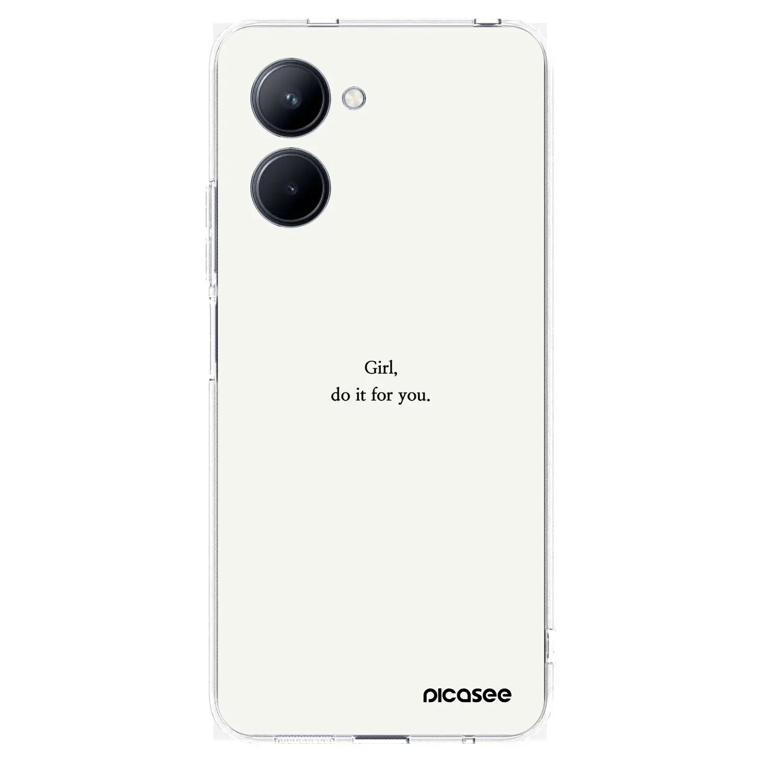 Silikonový průhledný obal pro Realme C33 (2023) - Girl, do it for you