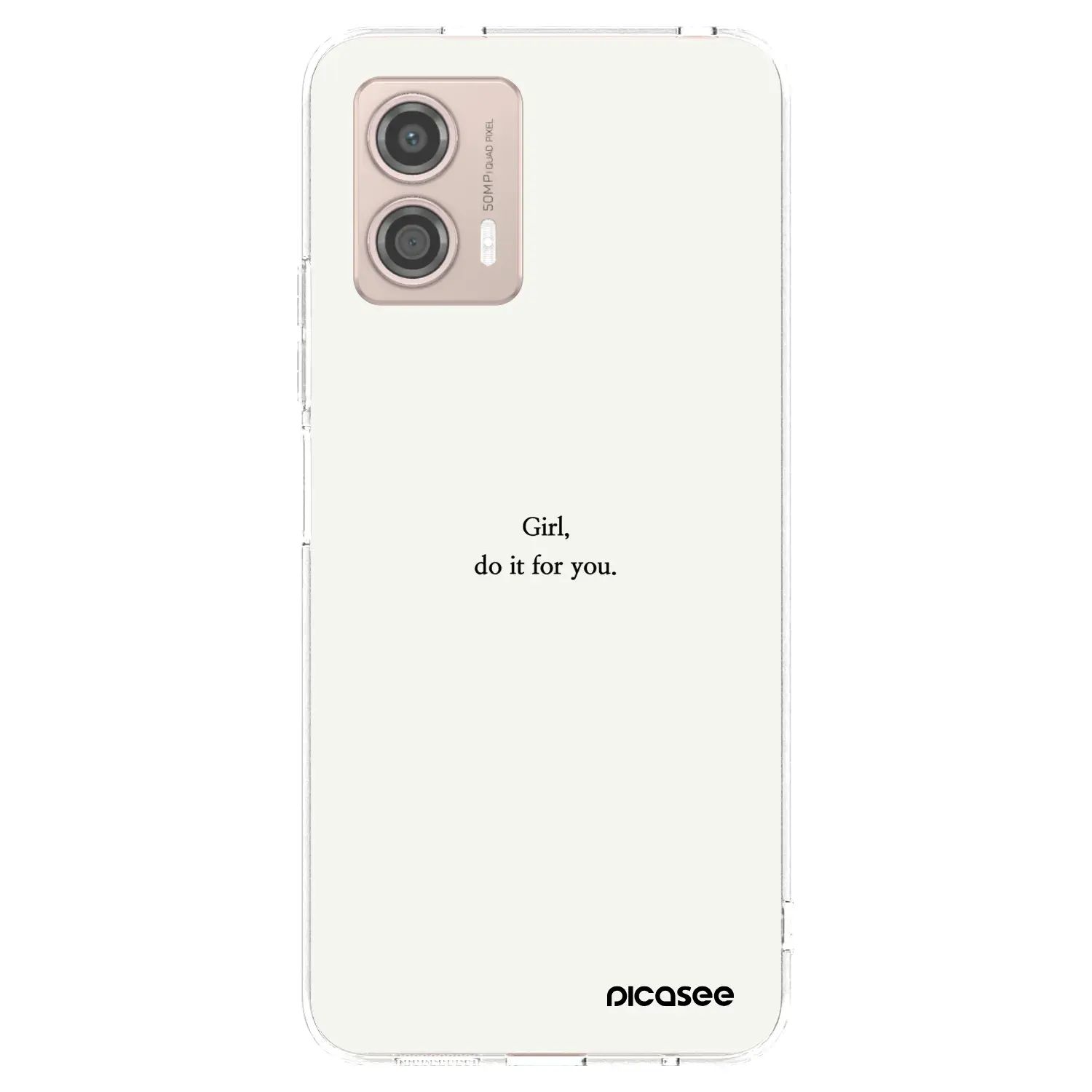 Silikonový průhledný obal pro Motorola Moto G53 5G - Girl, do it for you