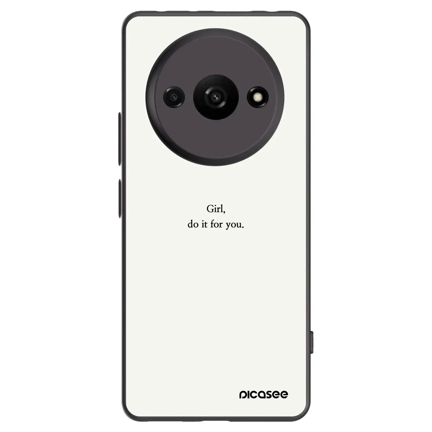 Silikonový černý obal pro Xiaomi Redmi A3 - Girl, do it for you