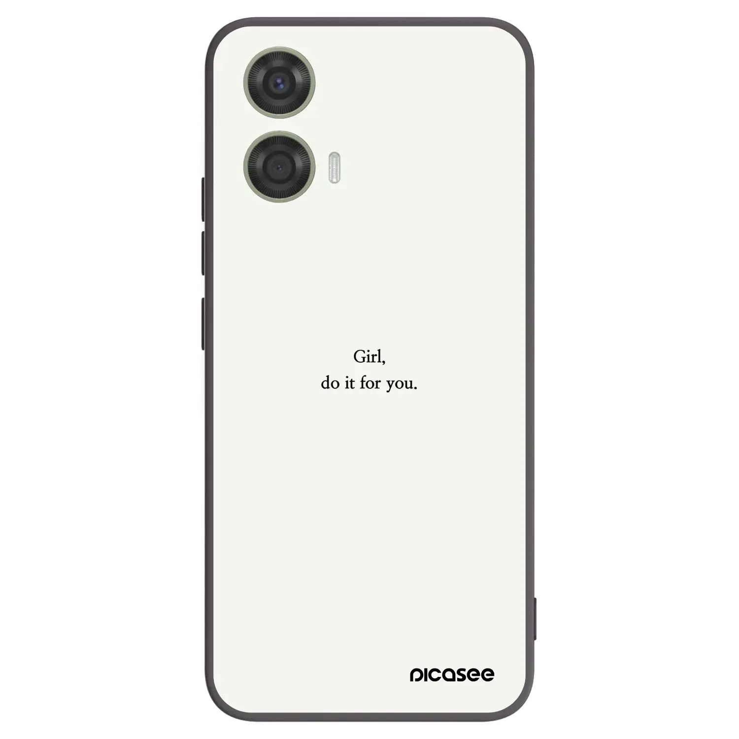 Silikonový černý obal pro Motorola Moto G24 - Girl, do it for you