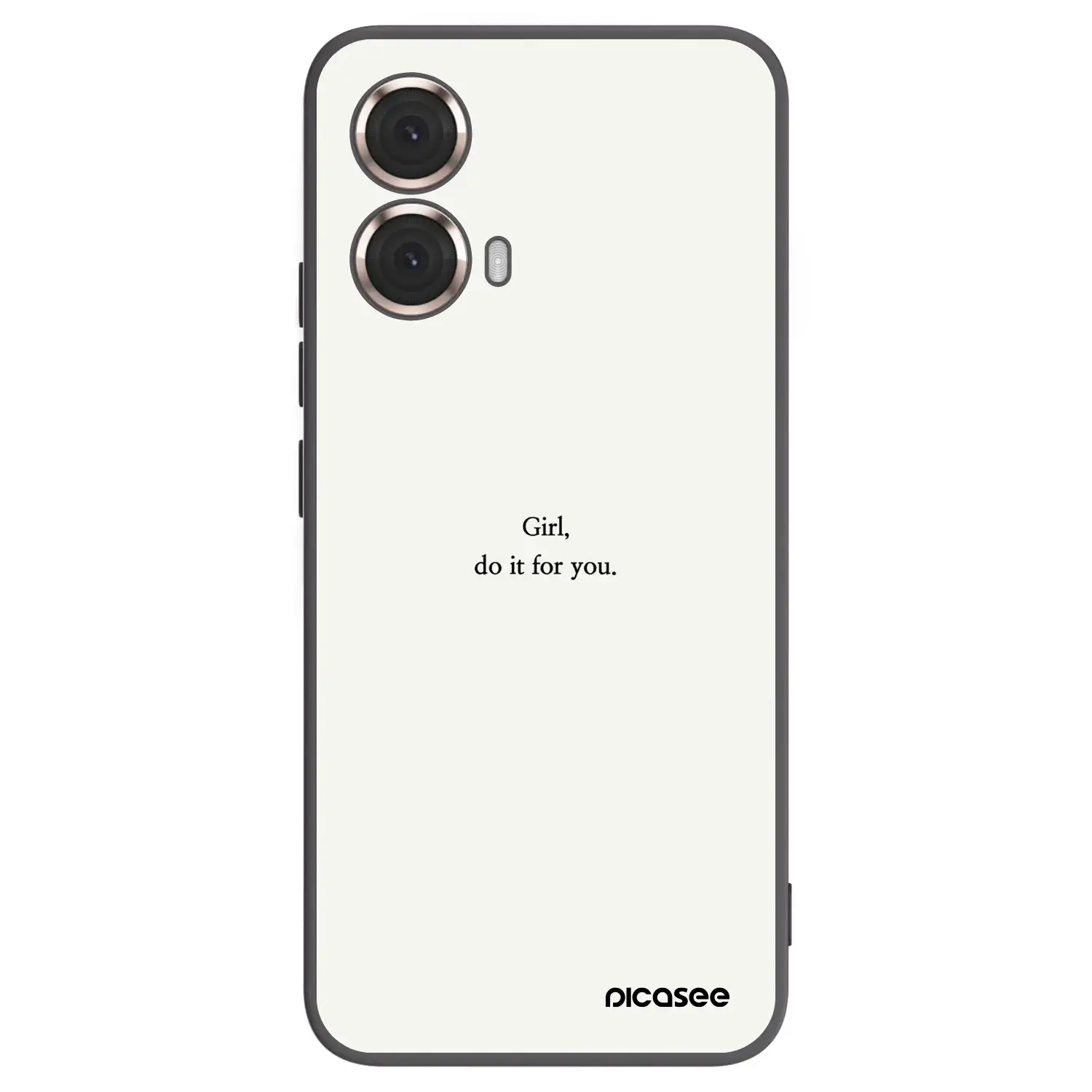 Silikonový černý obal pro Motorola Moto G85 - Girl, do it for you