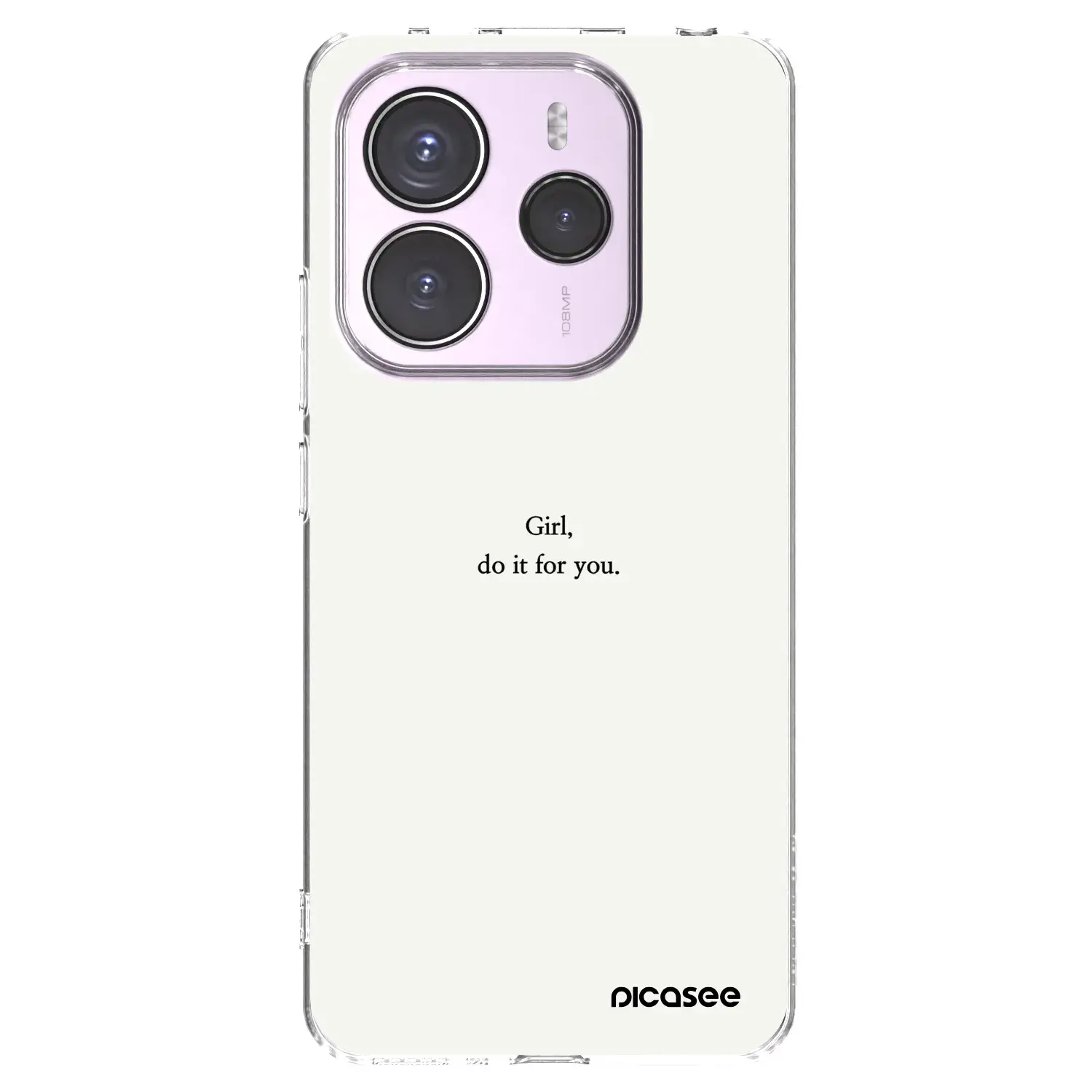 Silikonový průhledný obal pro Xiaomi Redmi Note 14 5G - Girl, do it for you