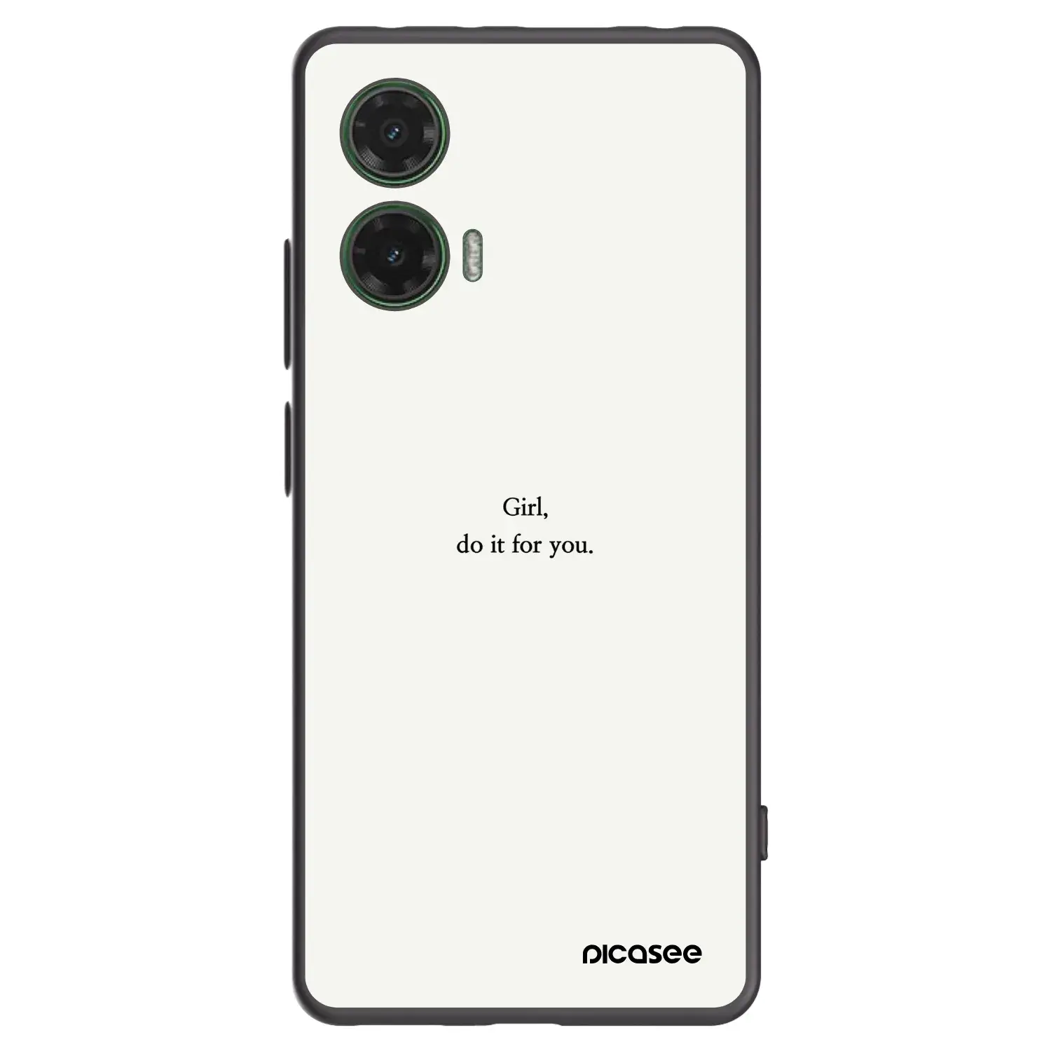 Silikonový černý obal pro Motorola Moto G35 5G - Girl, do it for you