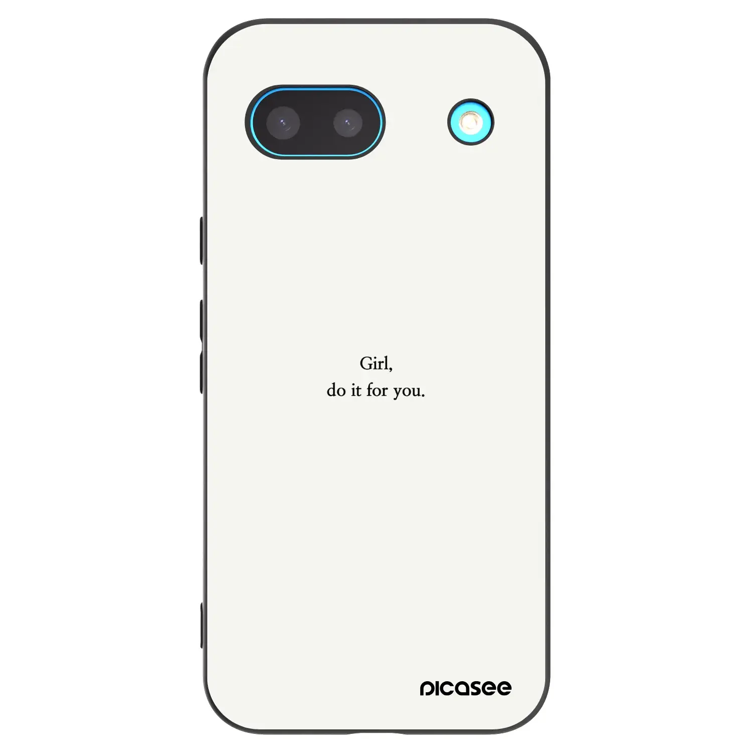 Silikonový černý obal pro Google Pixel 8a - Girl, do it for you