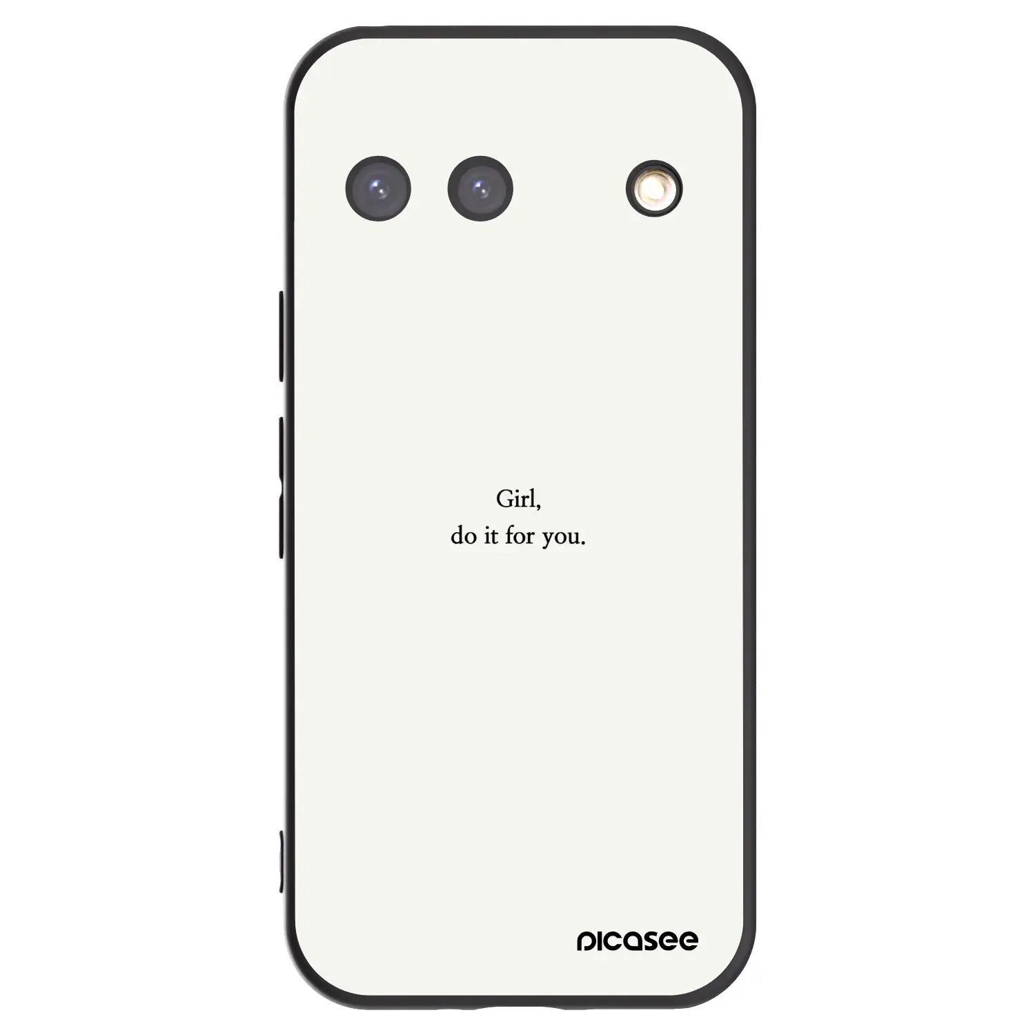 Silikonový černý obal pro Google Pixel 9 - Girl, do it for you