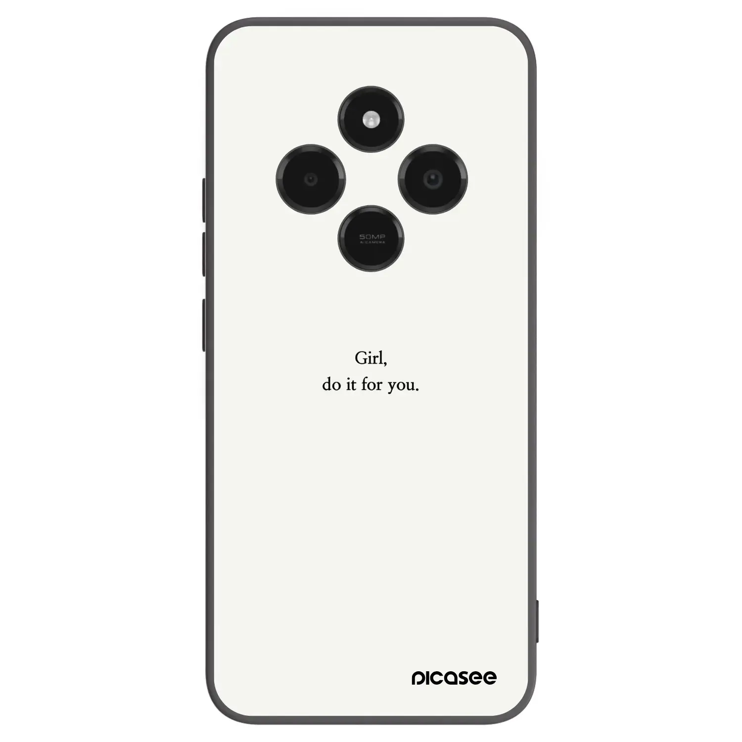 Silikonový černý obal pro Xiaomi Poco C75 - Girl, do it for you
