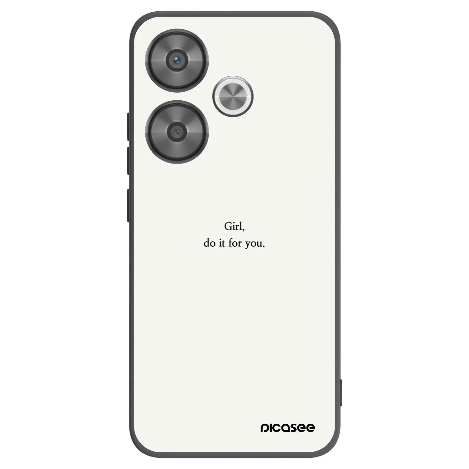 Silikonový černý obal pro Xiaomi Poco F6 - Girl, do it for you