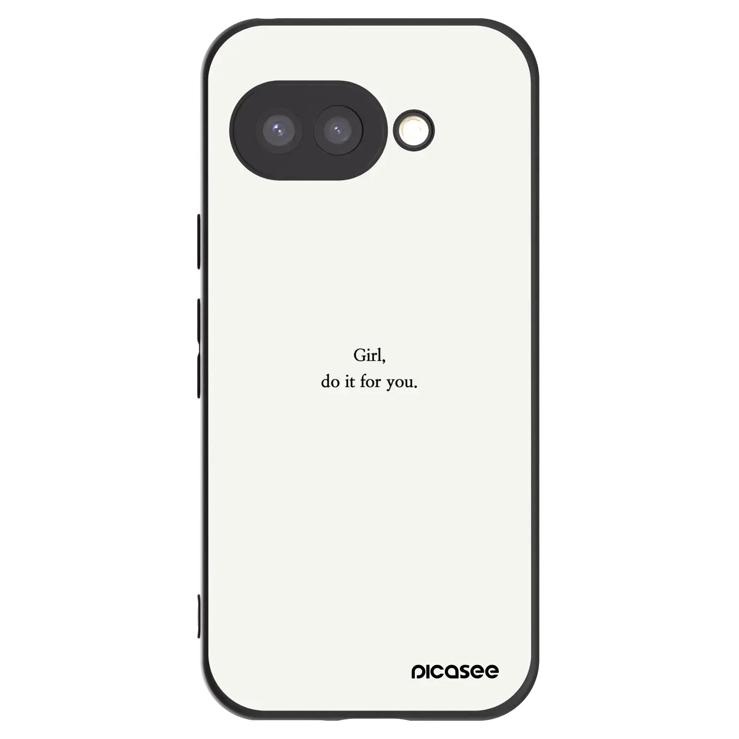 Silikonový černý obal pro Google Pixel 9a - Girl, do it for you