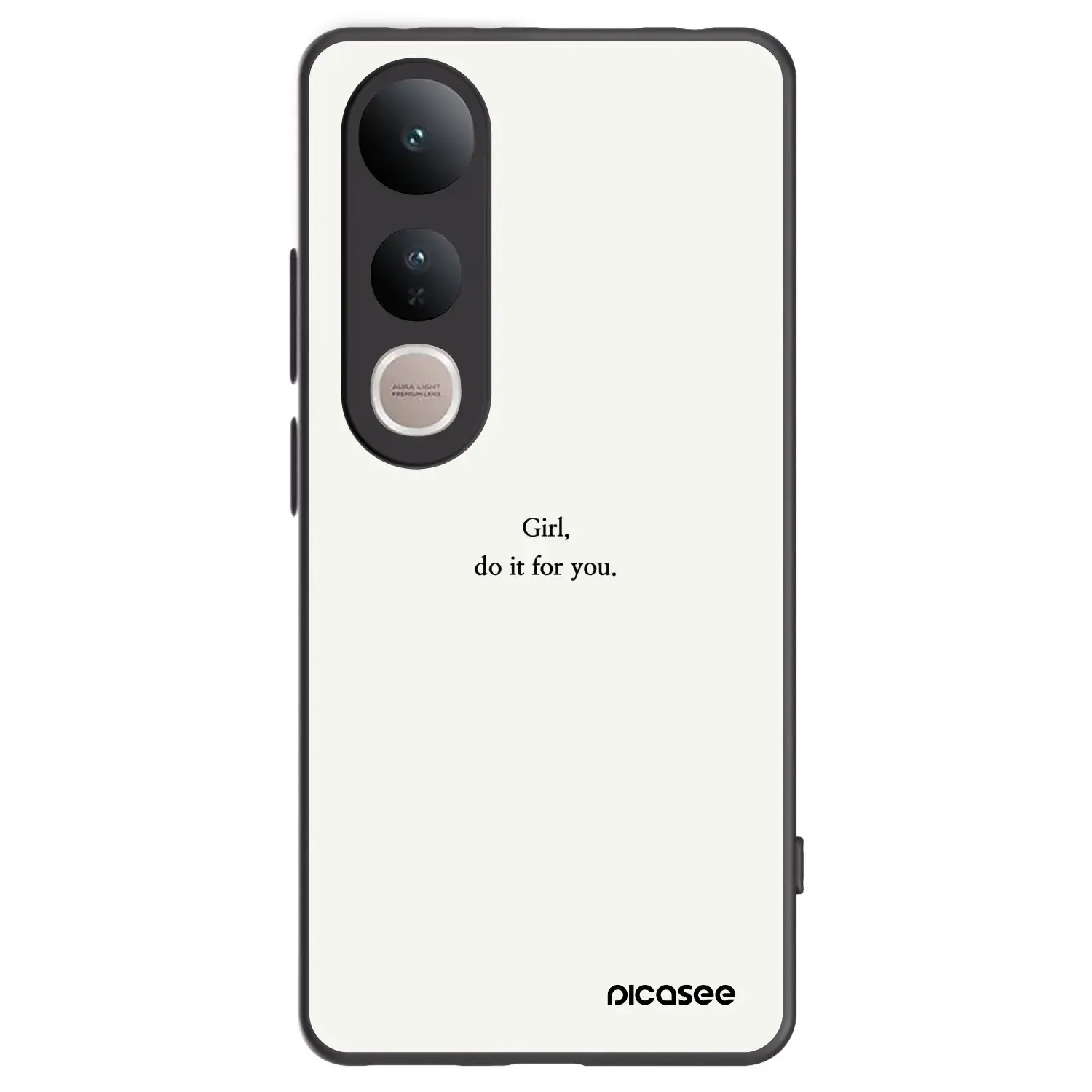 Silikonový černý obal pro Vivo V50 Lite 5G - Girl, do it for you