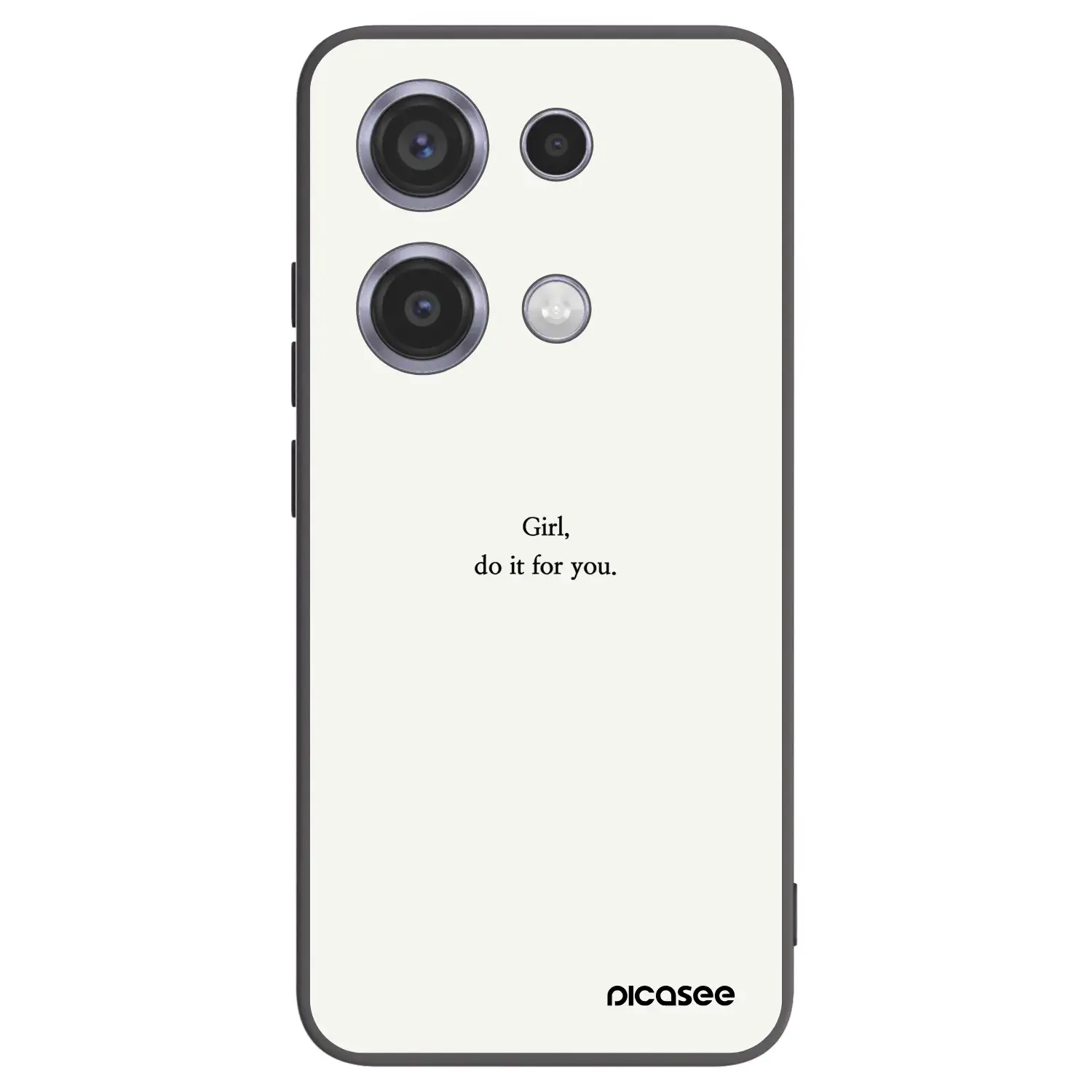 Silikonový černý obal pro Xiaomi Redmi Note 14S - Girl, do it for you