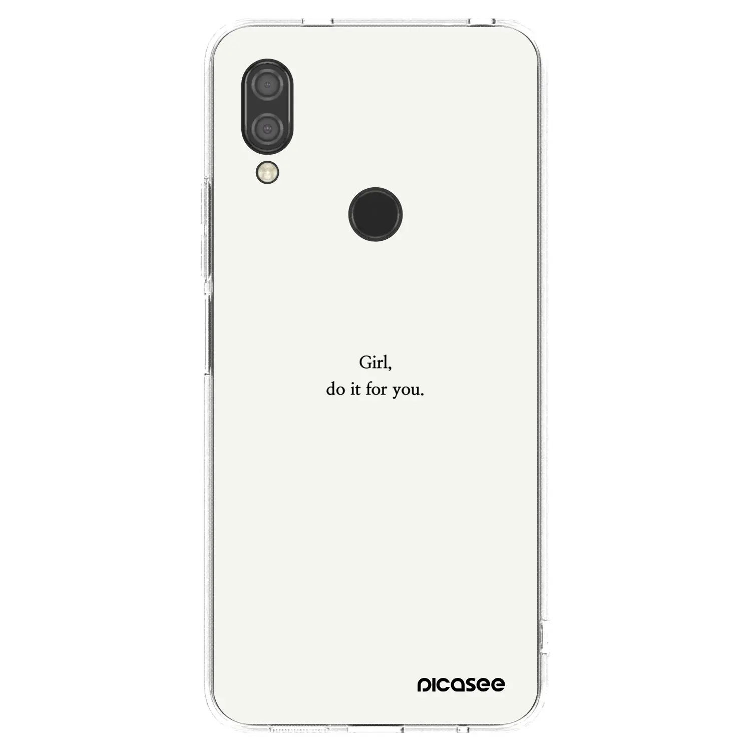 Silikonový průhledný obal pro Xiaomi Redmi 7 - Girl, do it for you