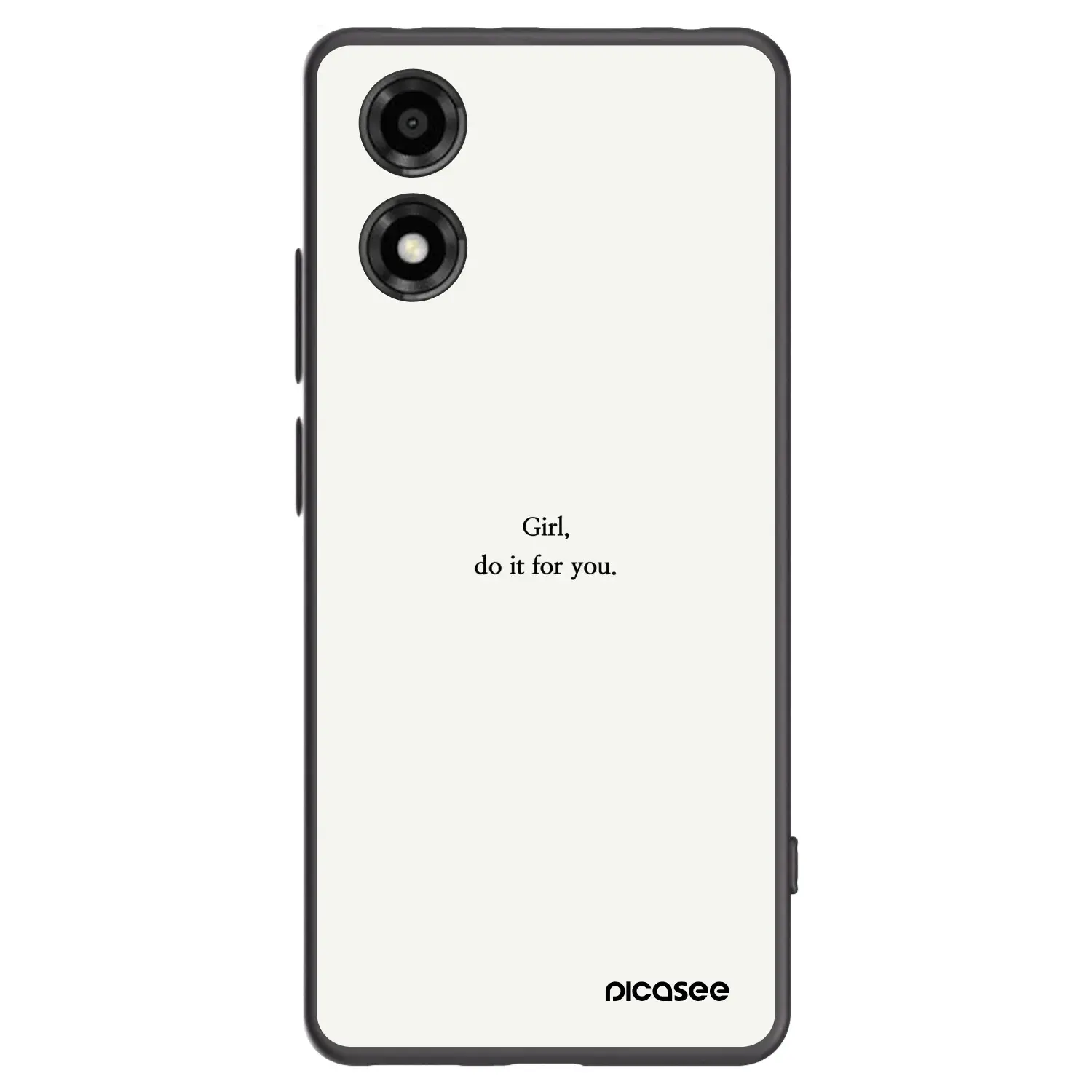 Silikonový černý obal pro Motorola Moto E14 - Girl, do it for you