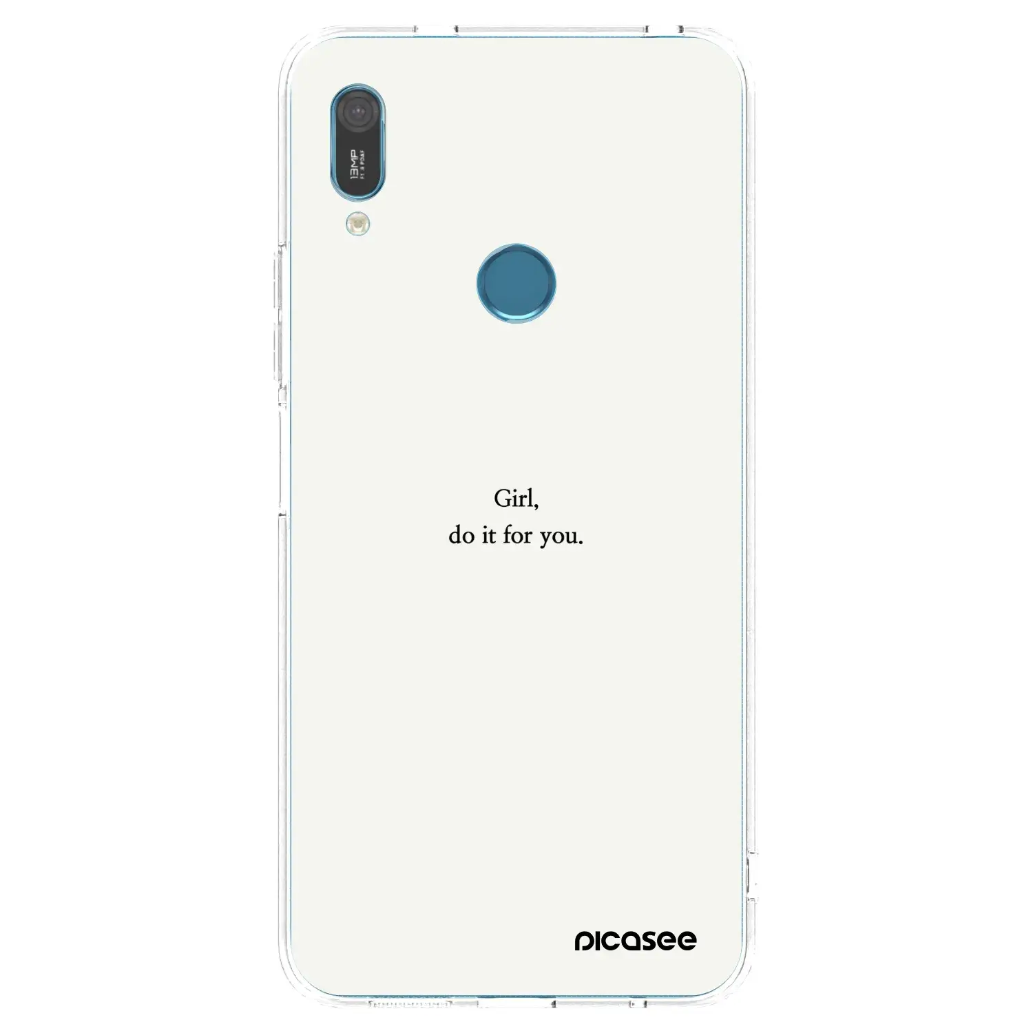 Silikonový průhledný obal pro Huawei Y6 2019 - Girl, do it for you