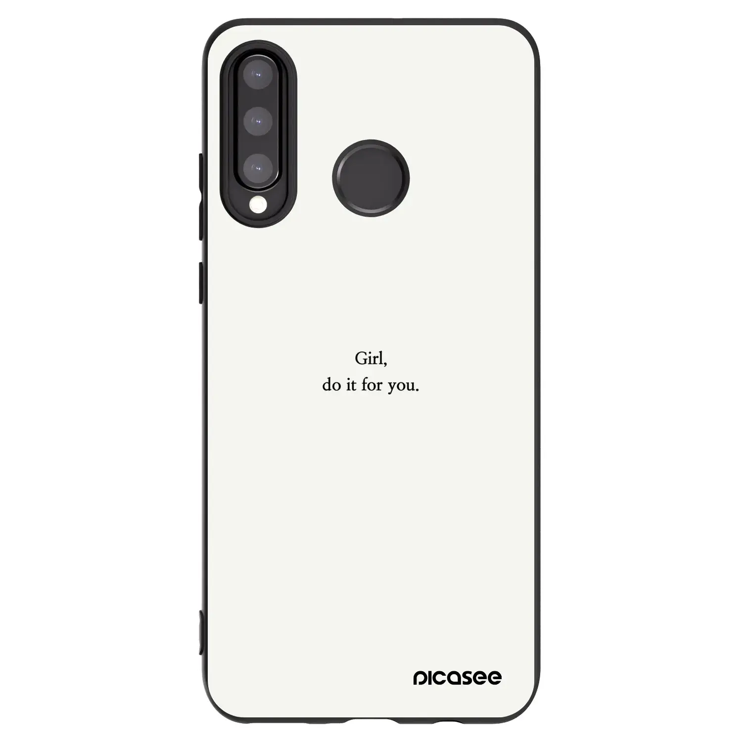 Silikonový černý obal pro Huawei P30 Lite - Girl, do it for you