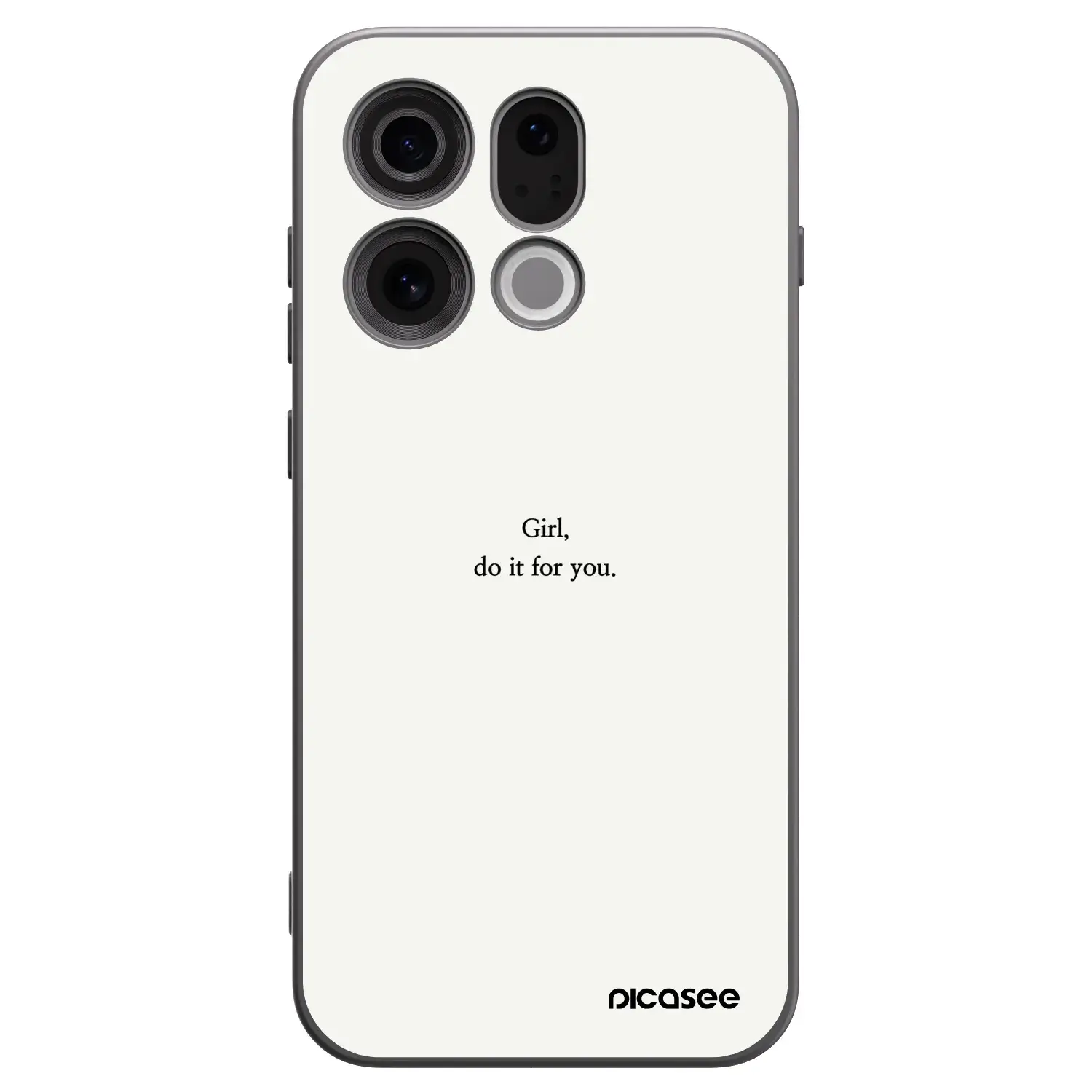Silikonový černý obal pro OPPO Find X9 - Girl, do it for you