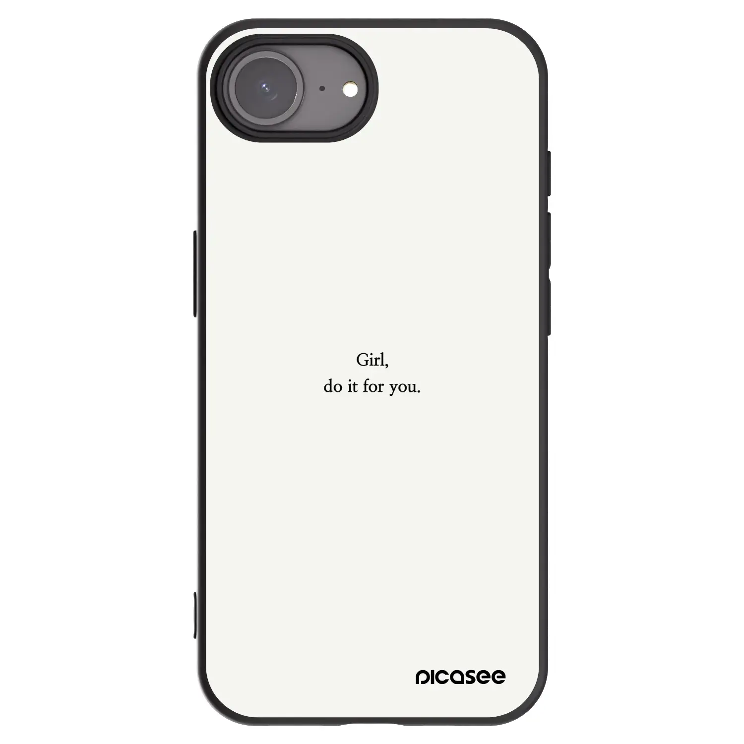 Silikonový černý obal pro Apple iPhone 17e - Girl, do it for you