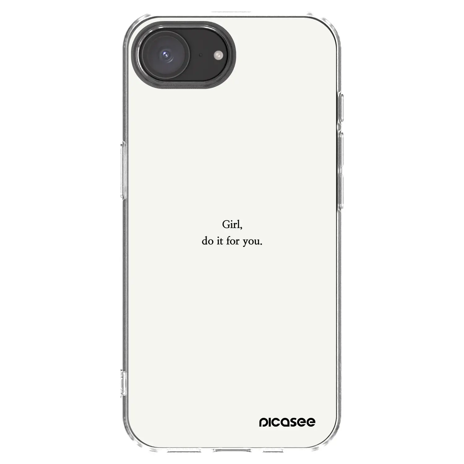 Silikonový průhledný obal pro Apple iPhone 17e - Girl, do it for you