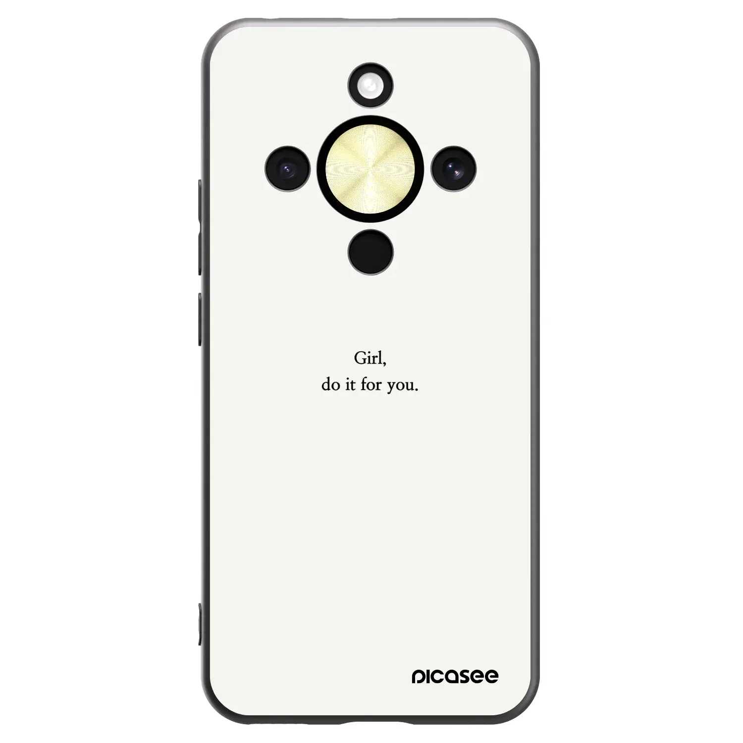 Silikonový černý obal pro Honor Magic8 Lite 5G - Girl, do it for you