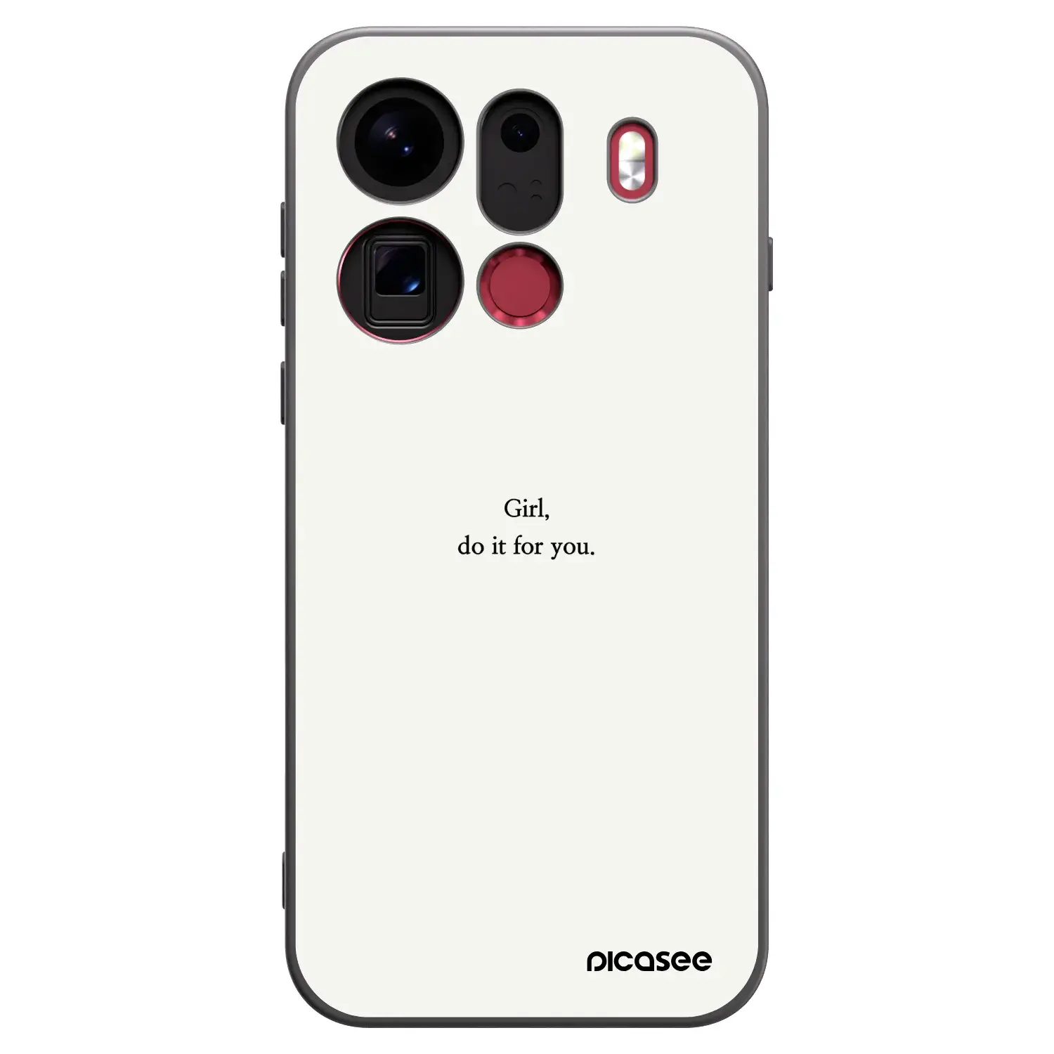 Silikonový černý obal pro OPPO Find X9 Pro - Girl, do it for you