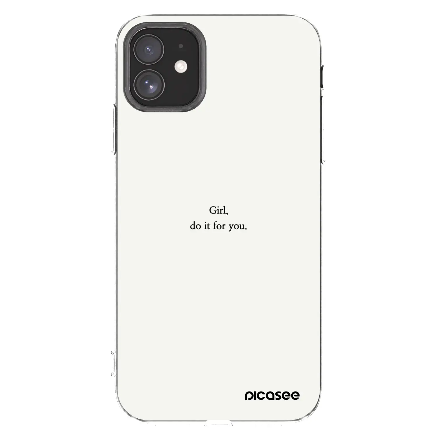 Silikonový průhledný obal pro Apple iPhone 11 - Girl, do it for you
