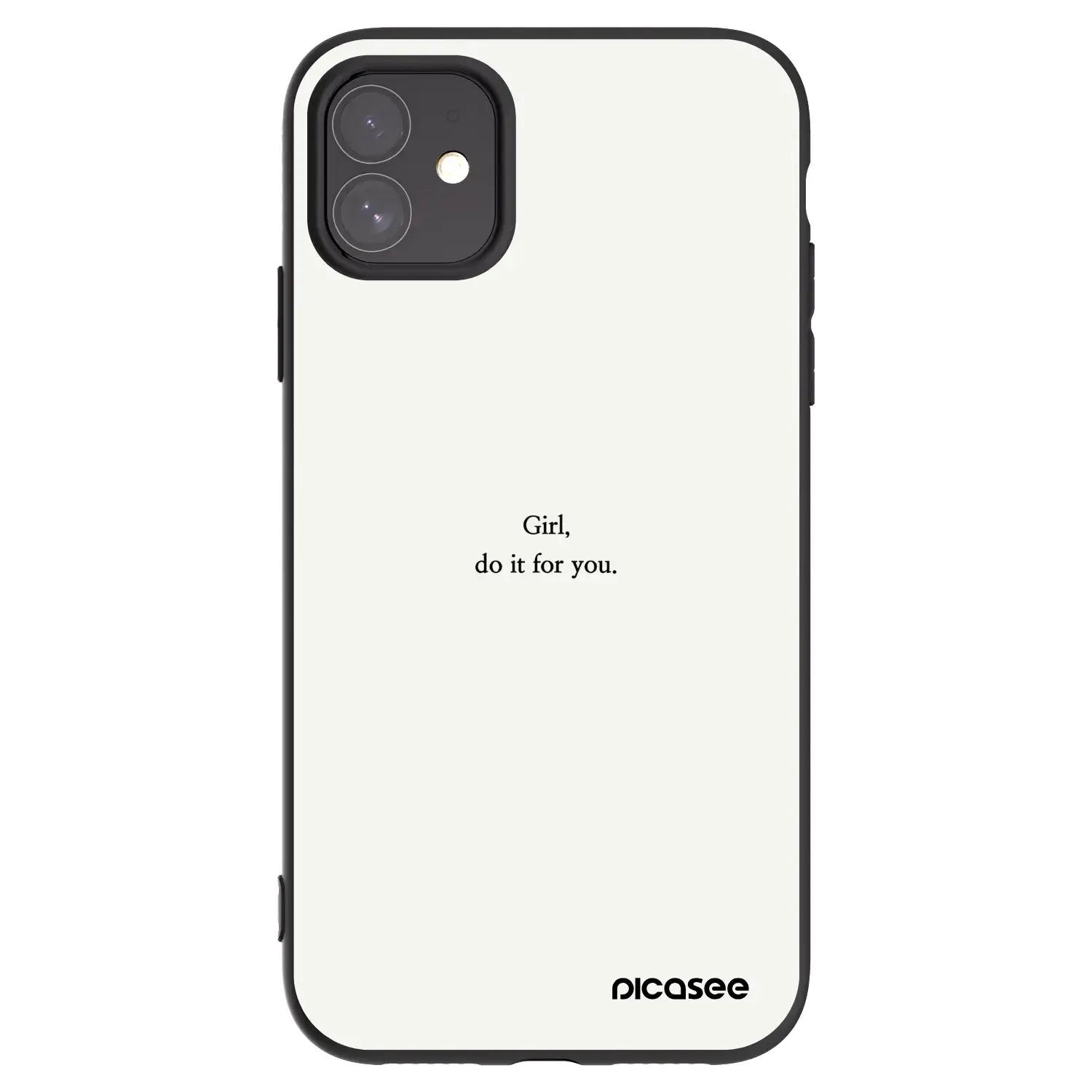 Silikonový černý obal pro Apple iPhone 11 - Girl, do it for you
