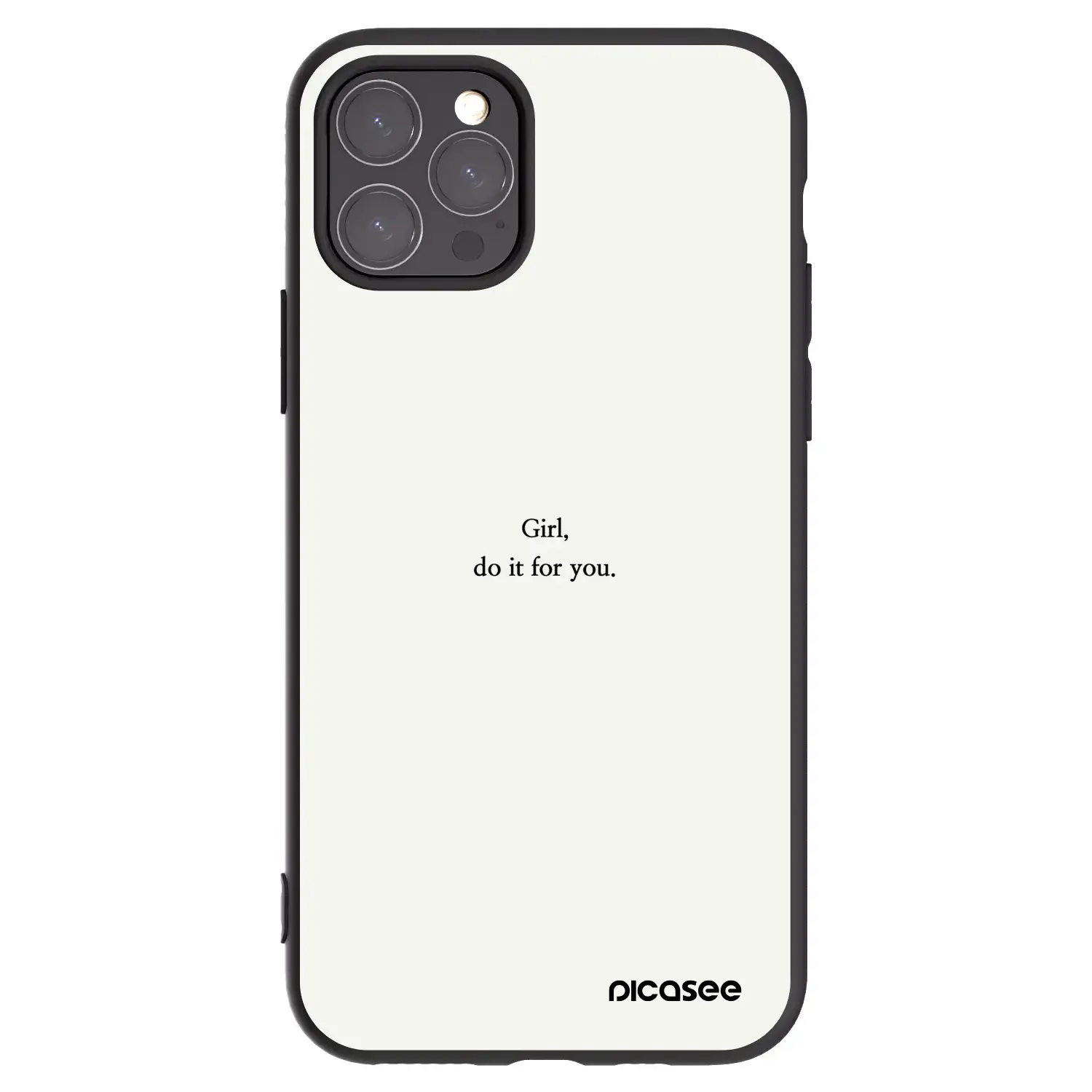 Silikonový černý obal pro Apple iPhone 11 Pro - Girl, do it for you