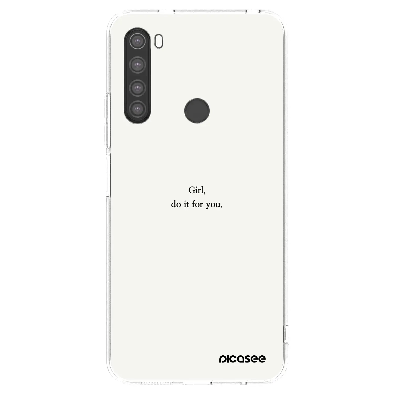 Silikonový průhledný obal pro Xiaomi Redmi Note 8 - Girl, do it for you