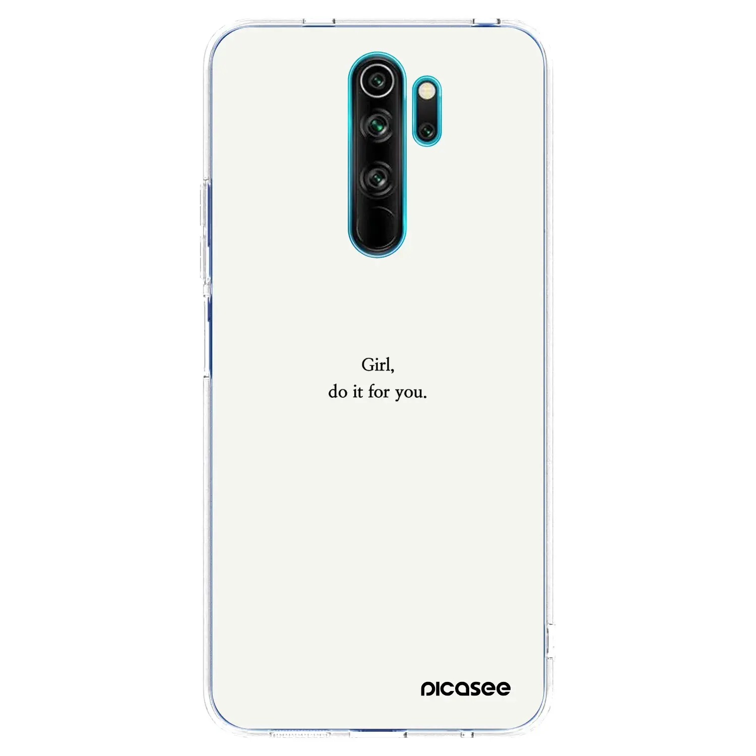 Silikonový průhledný obal pro Xiaomi Redmi Note 8 Pro - Girl, do it for you