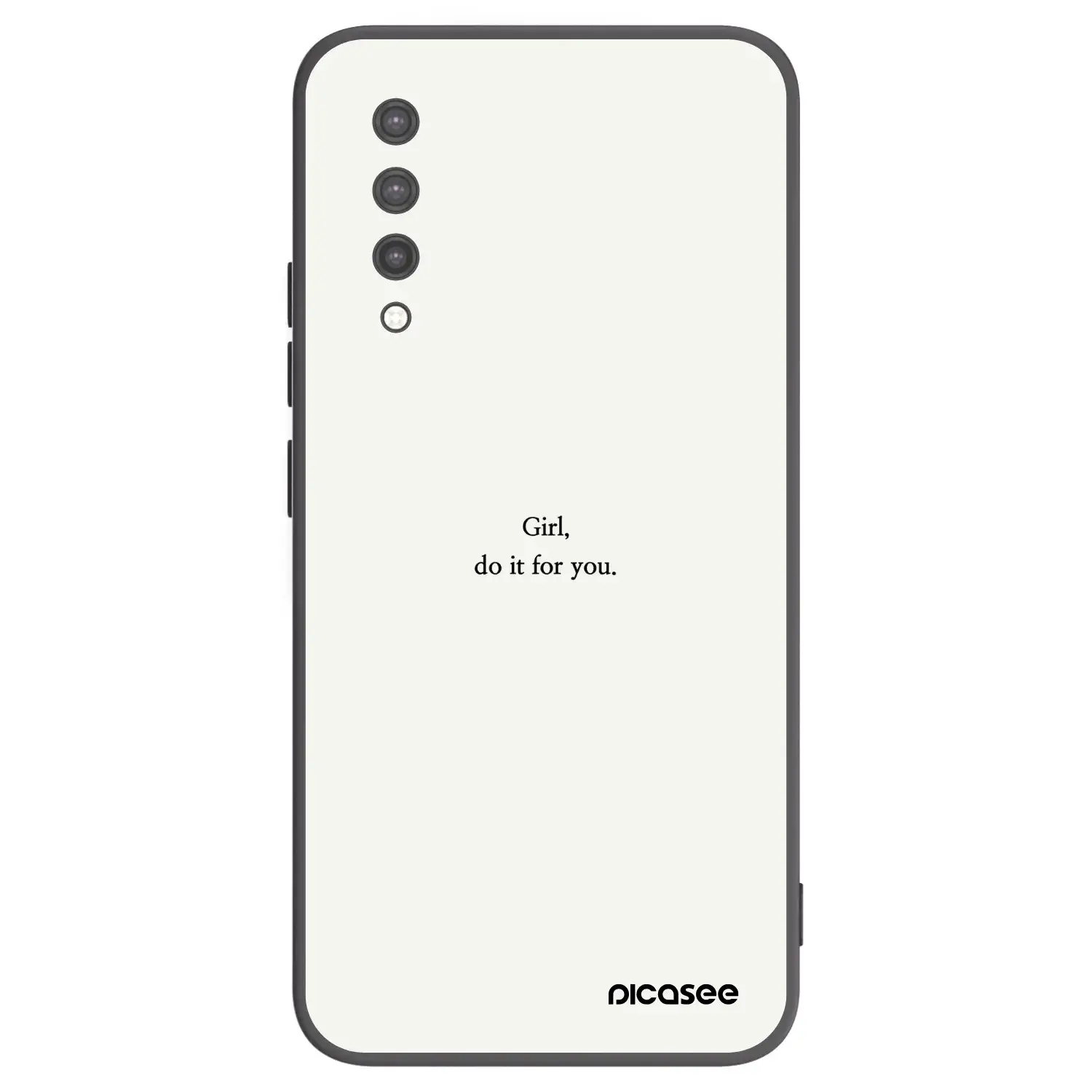Silikonový černý obal pro Xiaomi Mi 9 Lite - Girl, do it for you