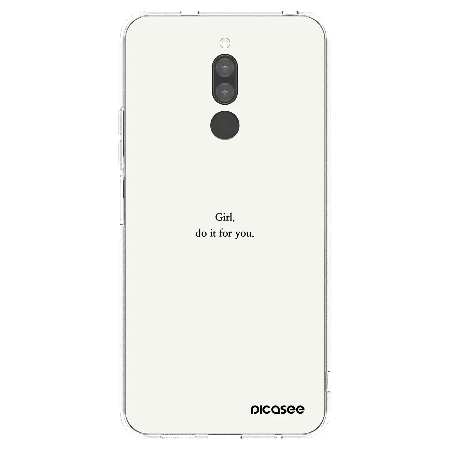 Silikonový průhledný obal pro Xiaomi Redmi 8 - Girl, do it for you