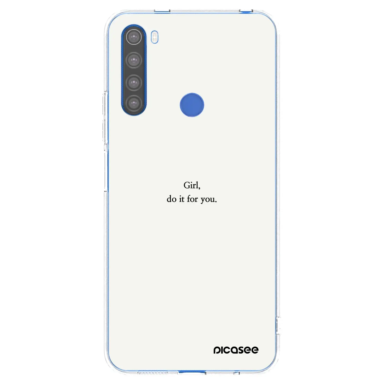 Silikonový průhledný obal pro Xiaomi Redmi Note 8T - Girl, do it for you