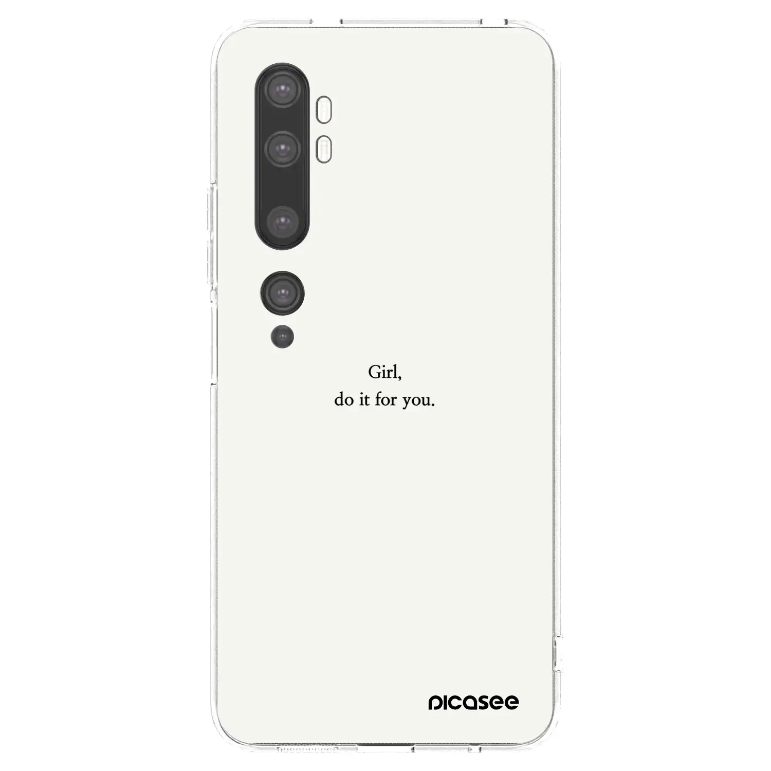 Silikonový průhledný obal pro Xiaomi Mi Note 10 (Pro) - Girl, do it for you