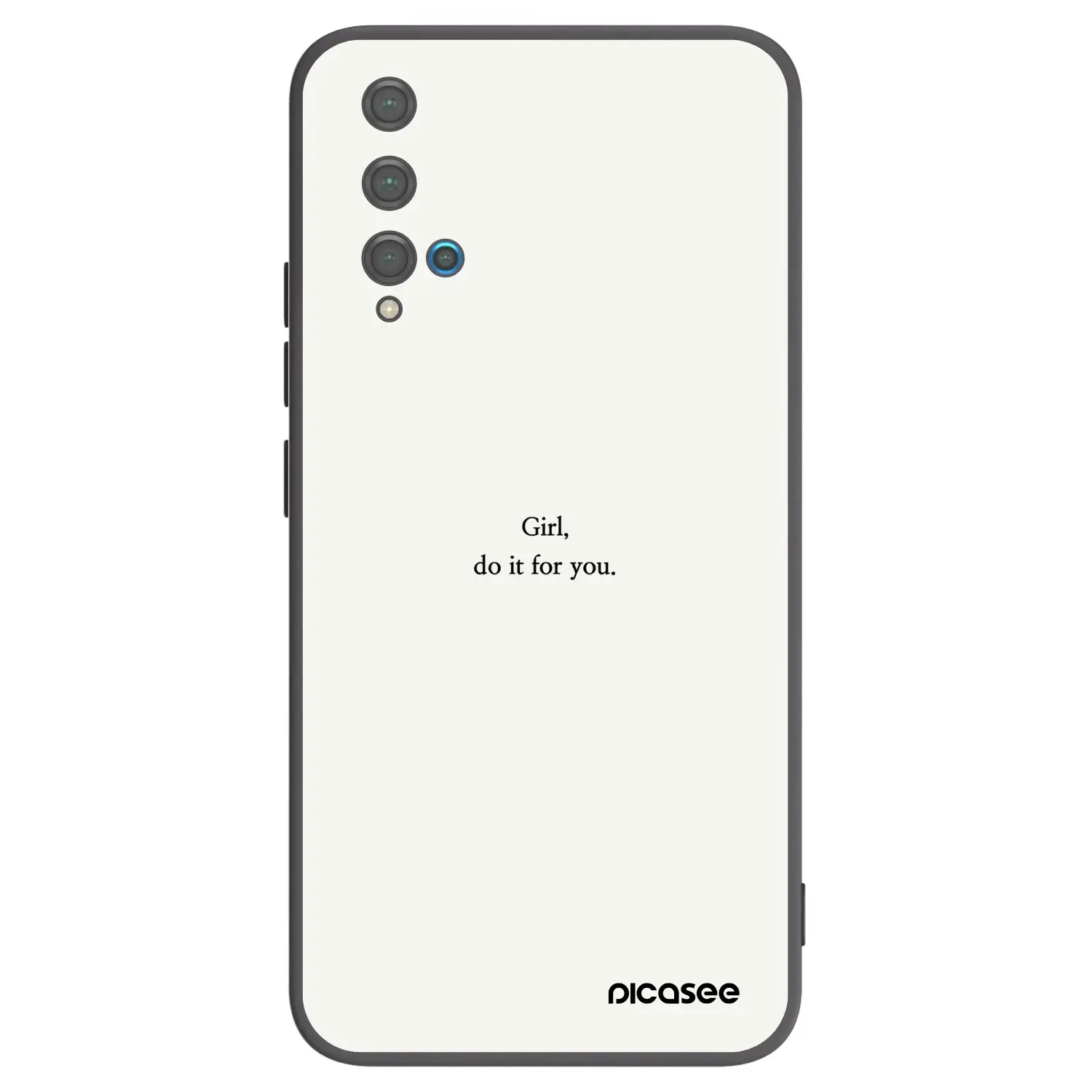 Silikonový černý obal pro Huawei Nova 5T - Girl, do it for you